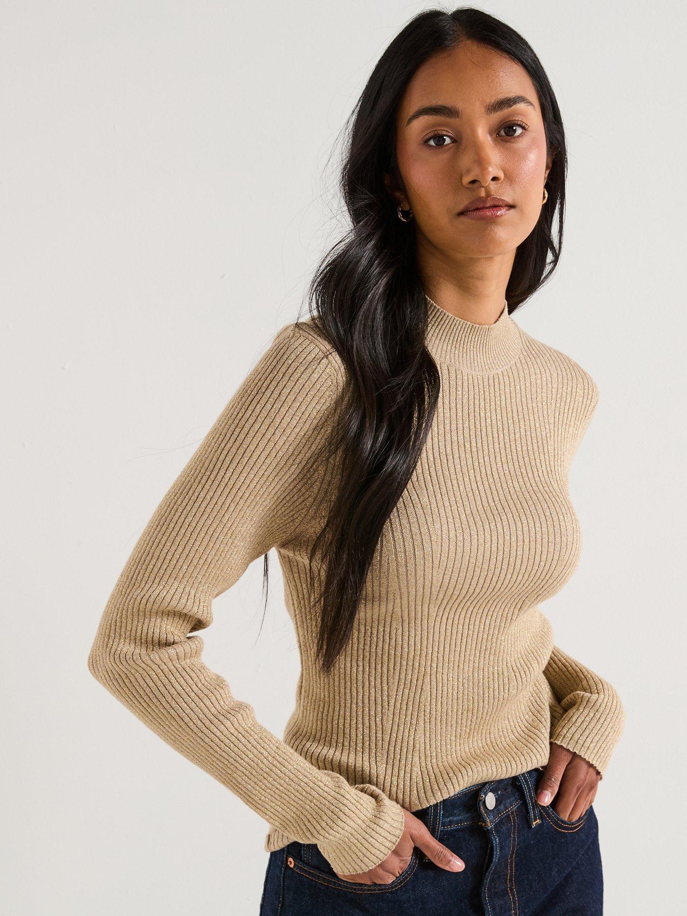 Barbour International Stella Knitted Jumper, Beige, Size 18, Women