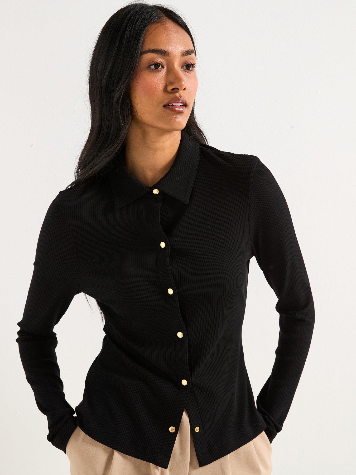 Barbour International Chloe Ribbed Top - Black