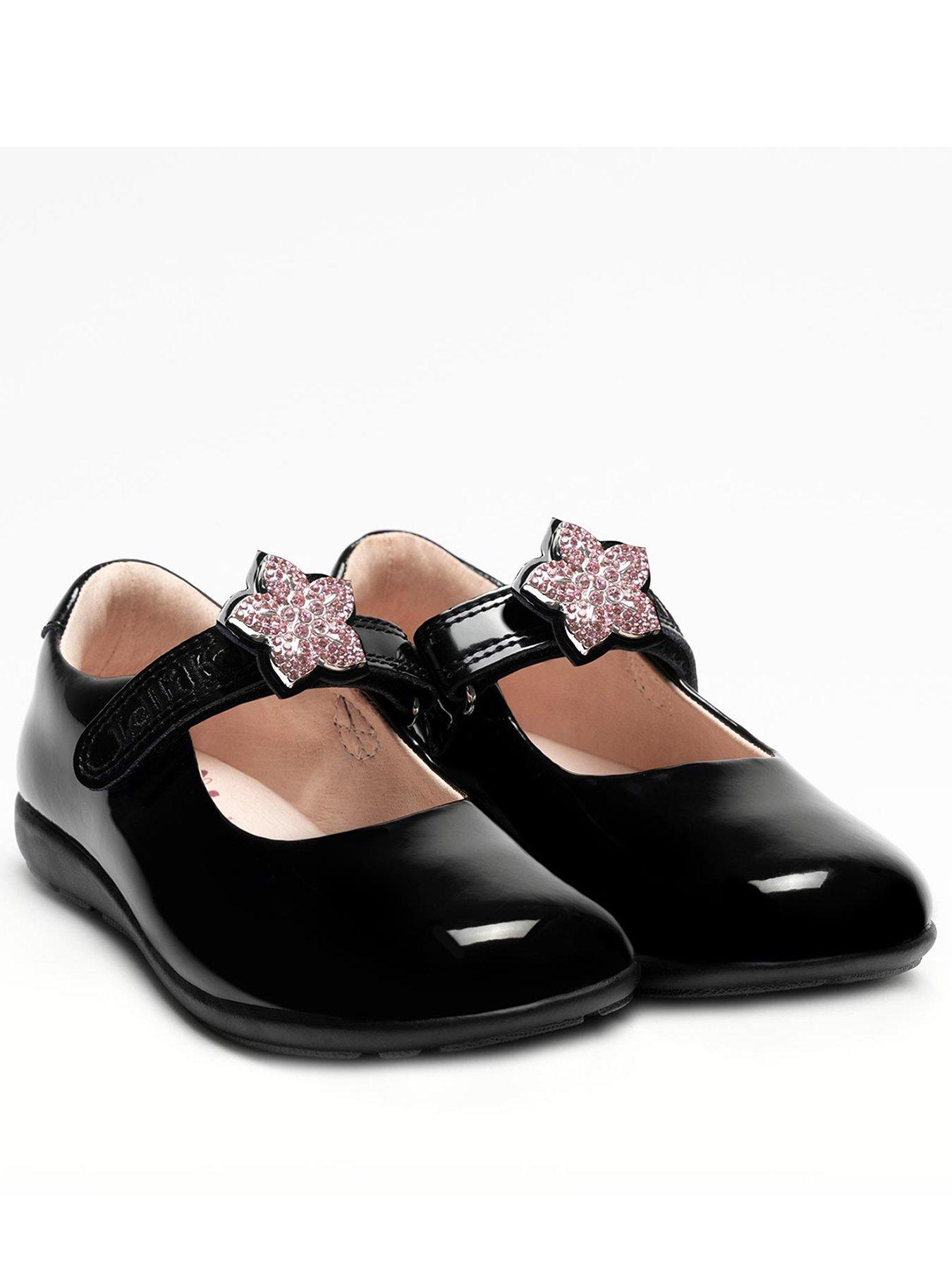 undefined Daisy Patent Interchangeable Accessory School Shoe G Fit