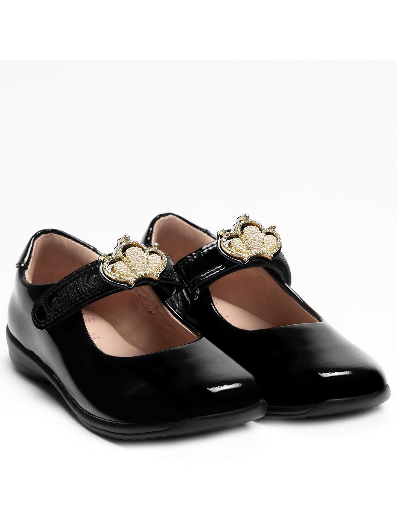 undefined Victoria Scarpa Patent School Shoes - Black