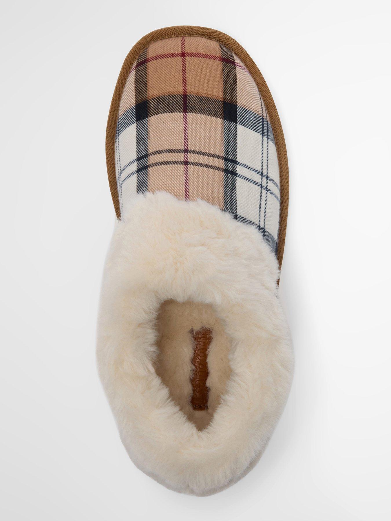 Barbour Eloise Tartan Bootie Slipper Brown Very