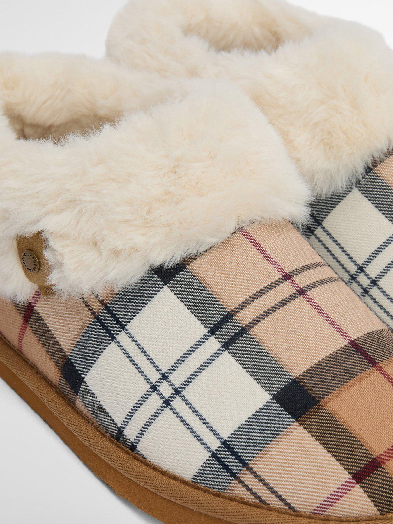 Barbour Eloise Tartan Bootie Slipper Brown Very