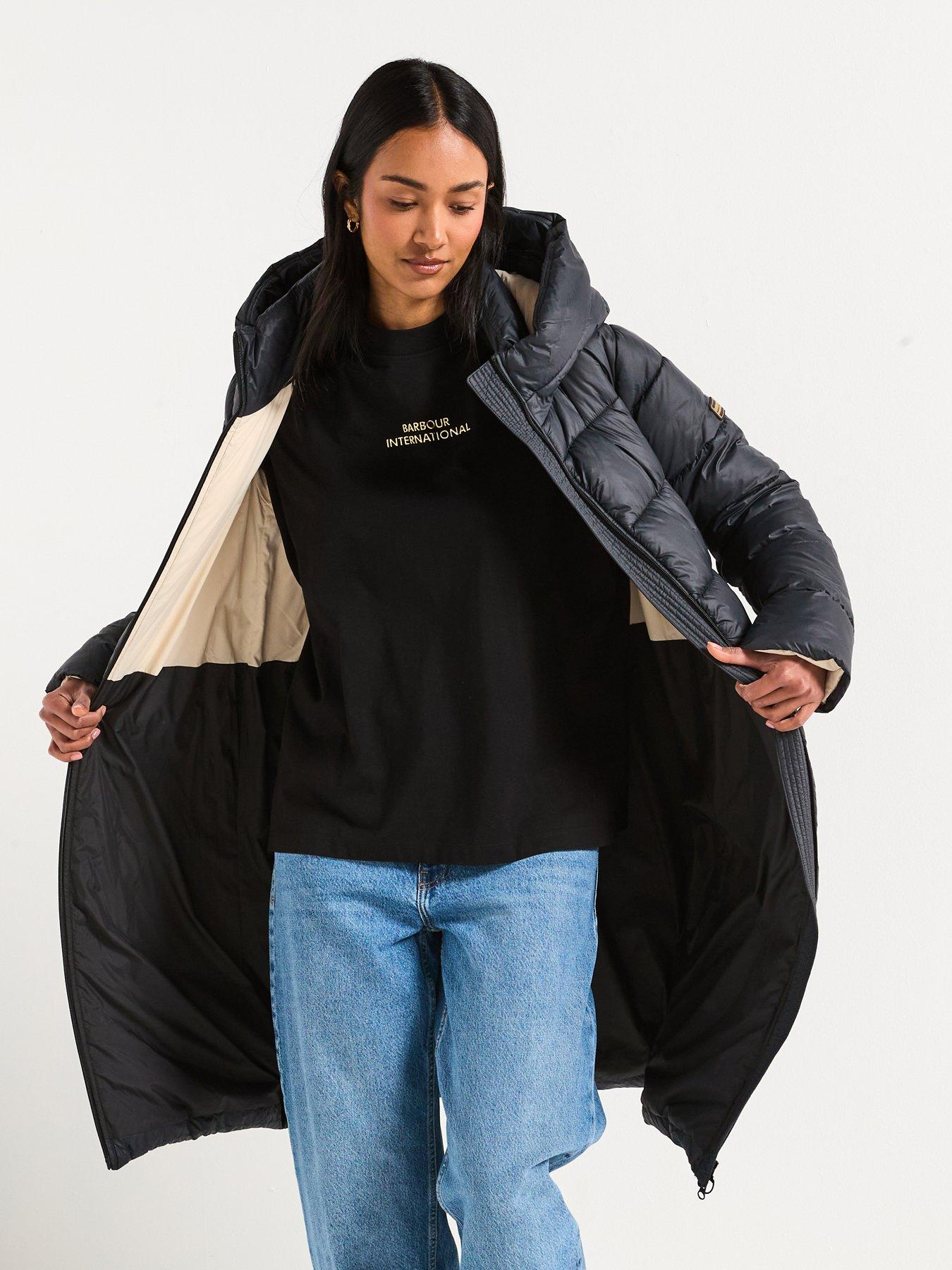 Barbour International BIntl Longline Olivios Puffer Jacket Black