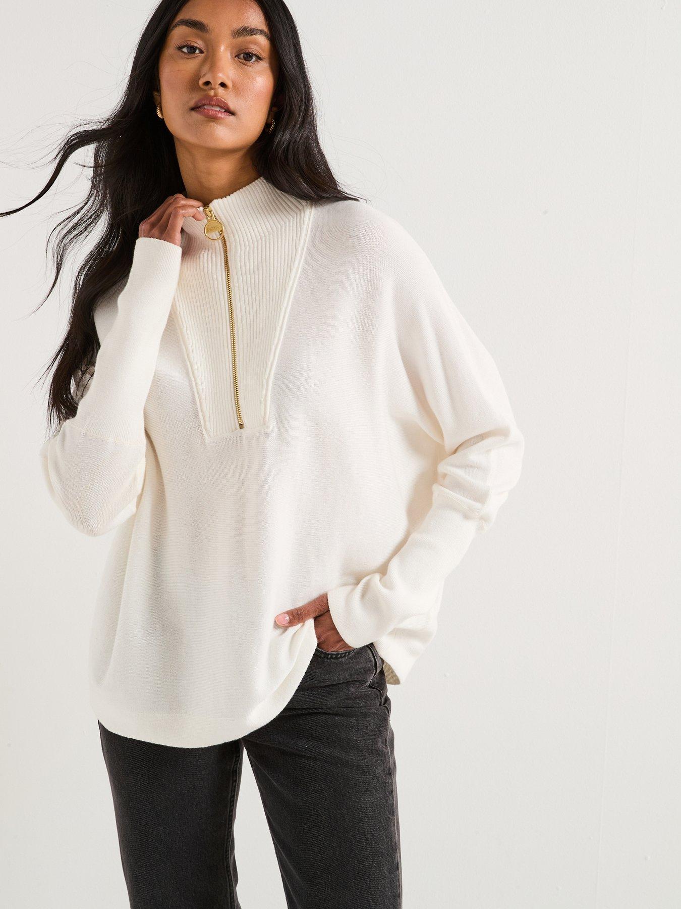 Image 1 of 6 of Barbour International Lola Knitted Jumper - Off White