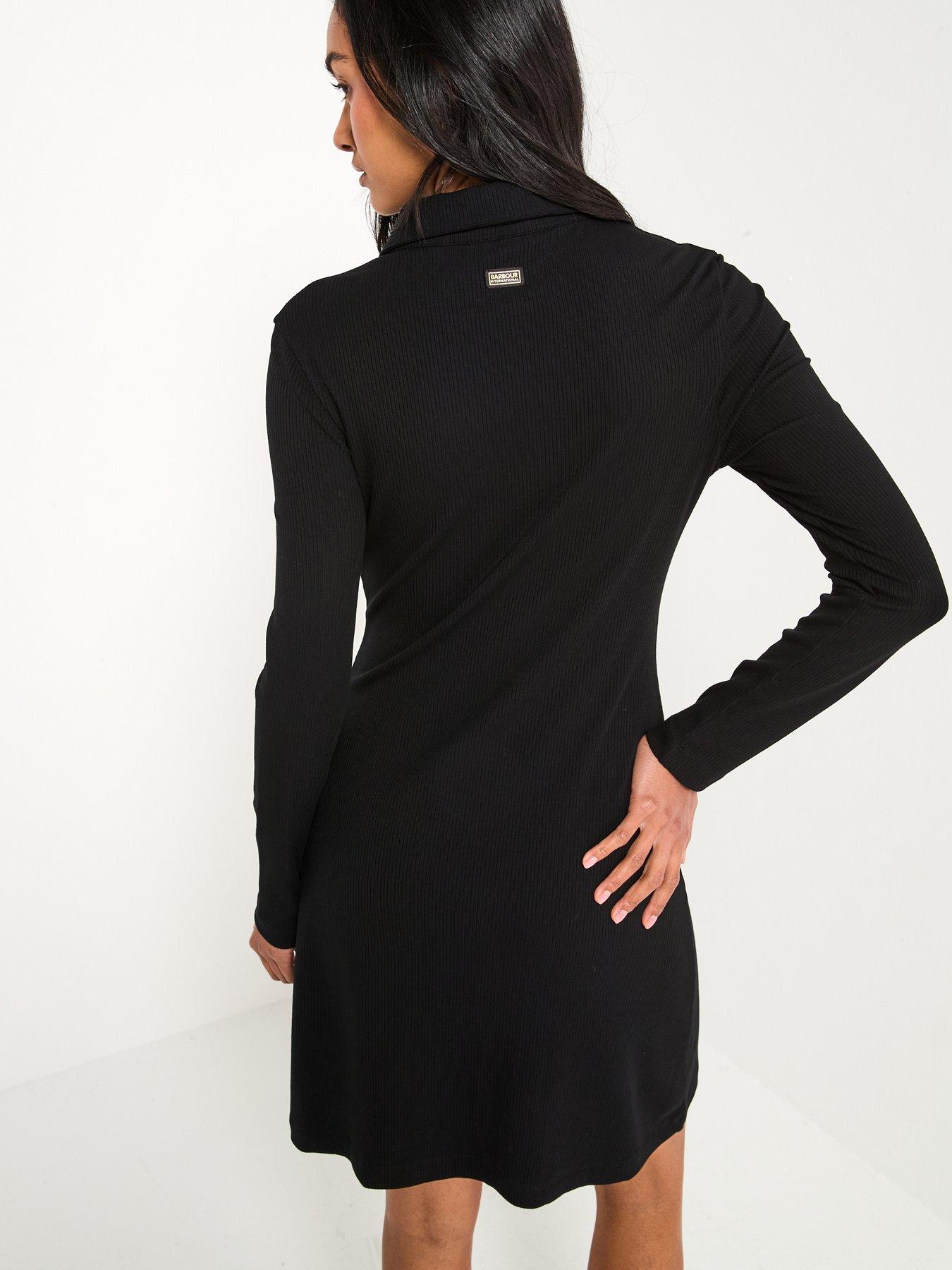 Barbour International Chloe Ribbed Mini Dress - Black | Very