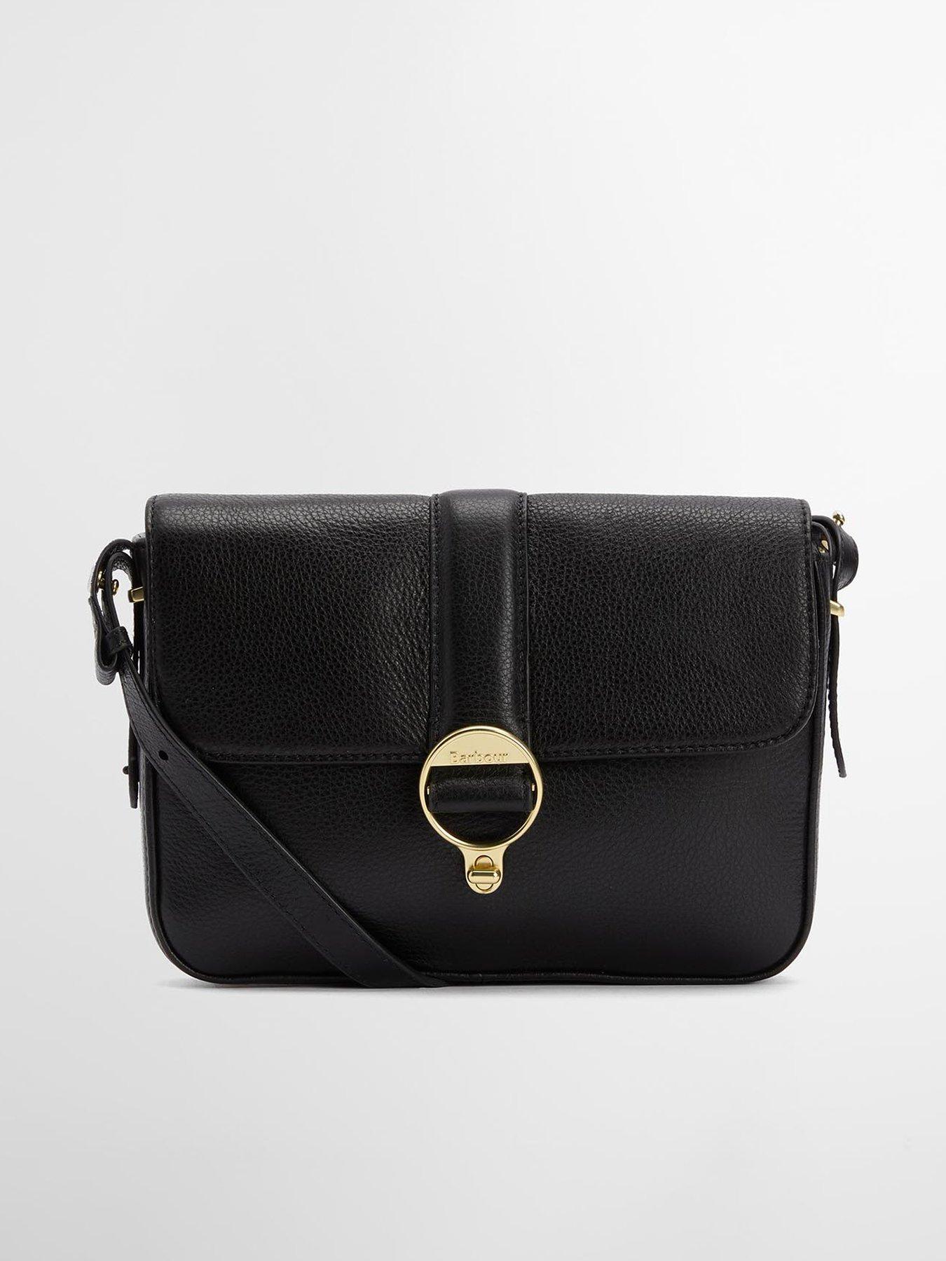 Image 1 of 5 of Barbour Rosa Leather Crossbody Bag - Black