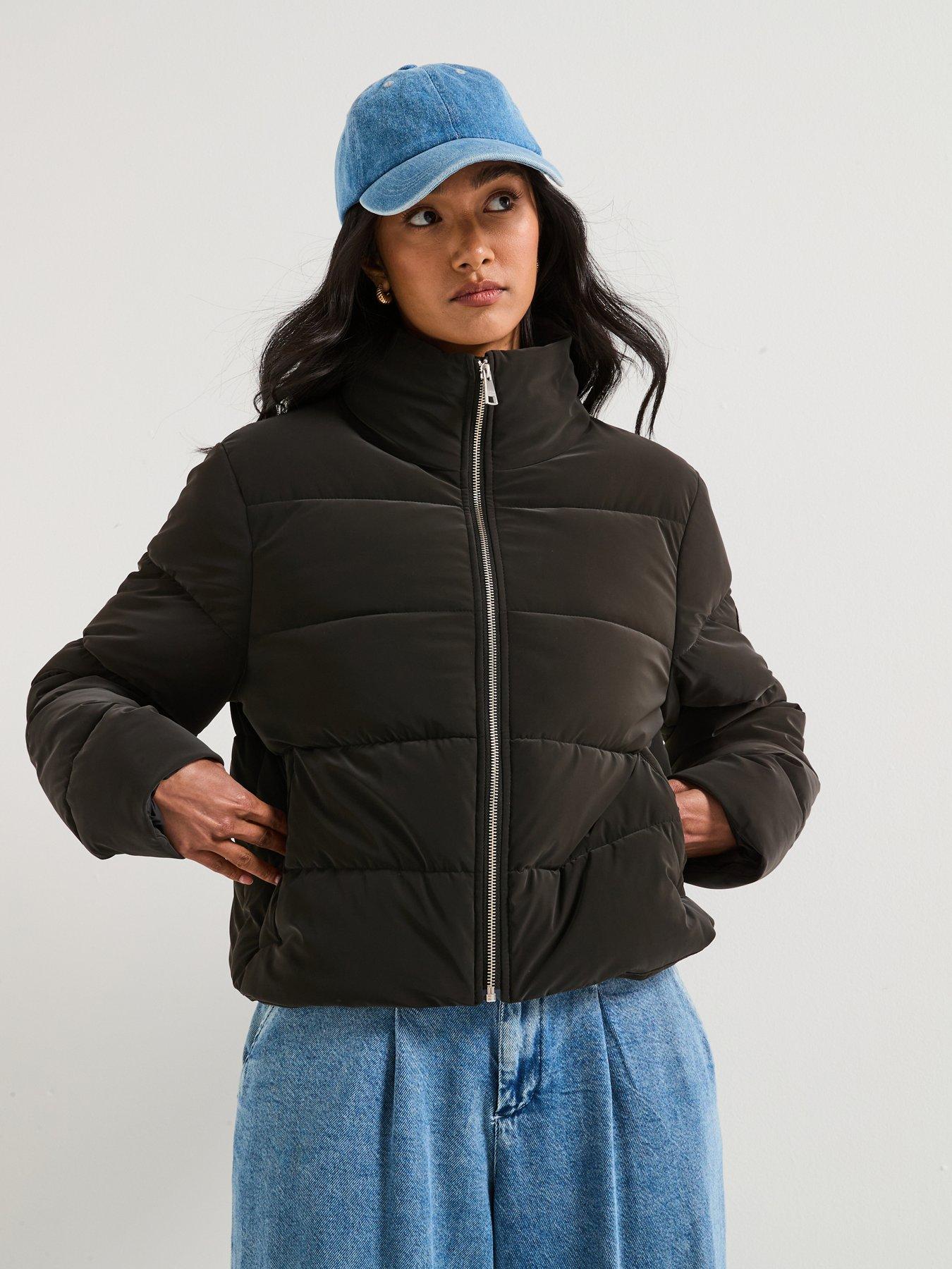 Barbour International Hudson Faux Velvet Puffer Jacket