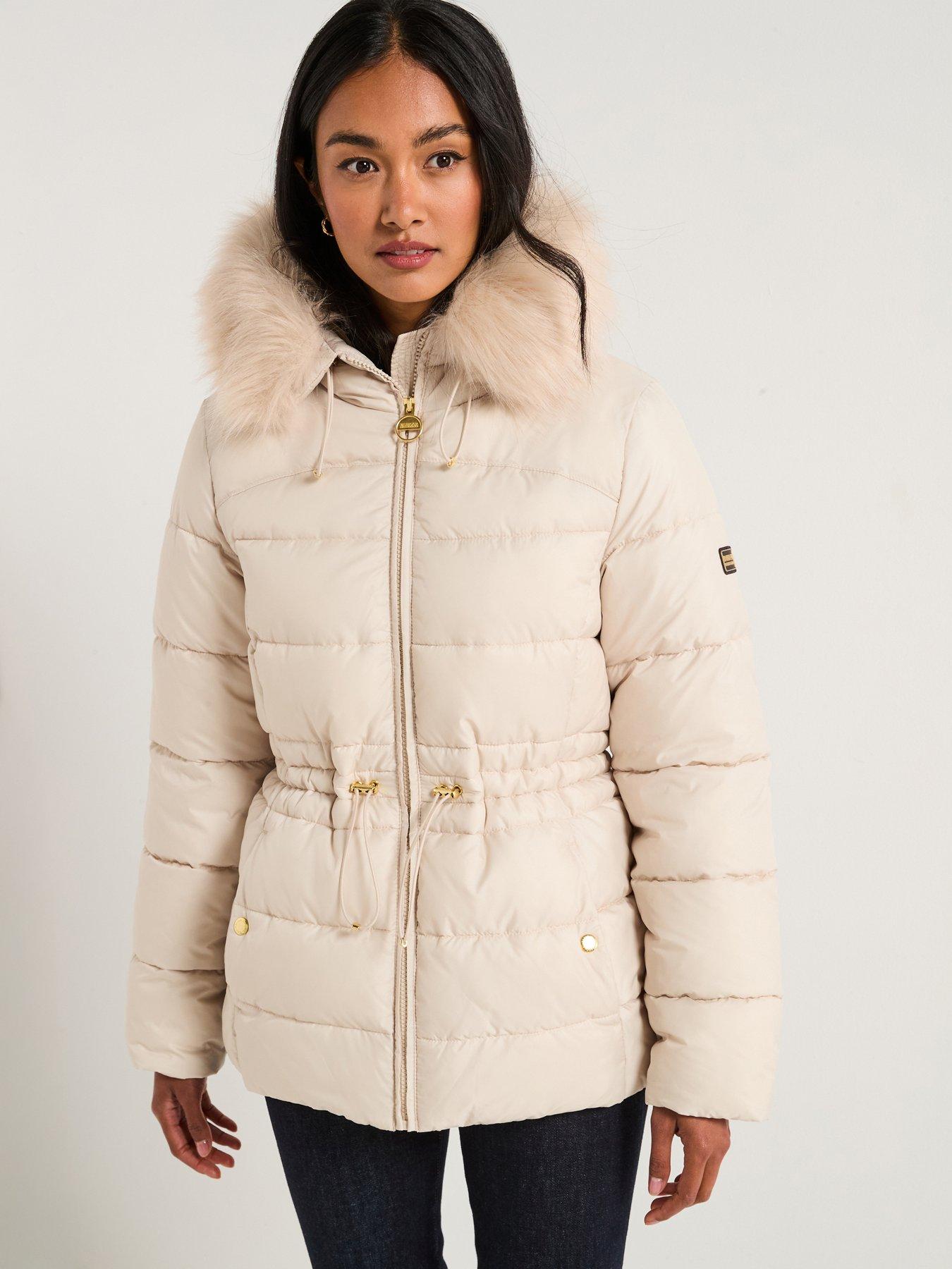 Hood Womens Barbour Jacket Cream Barbour Summer Beadnell Women's