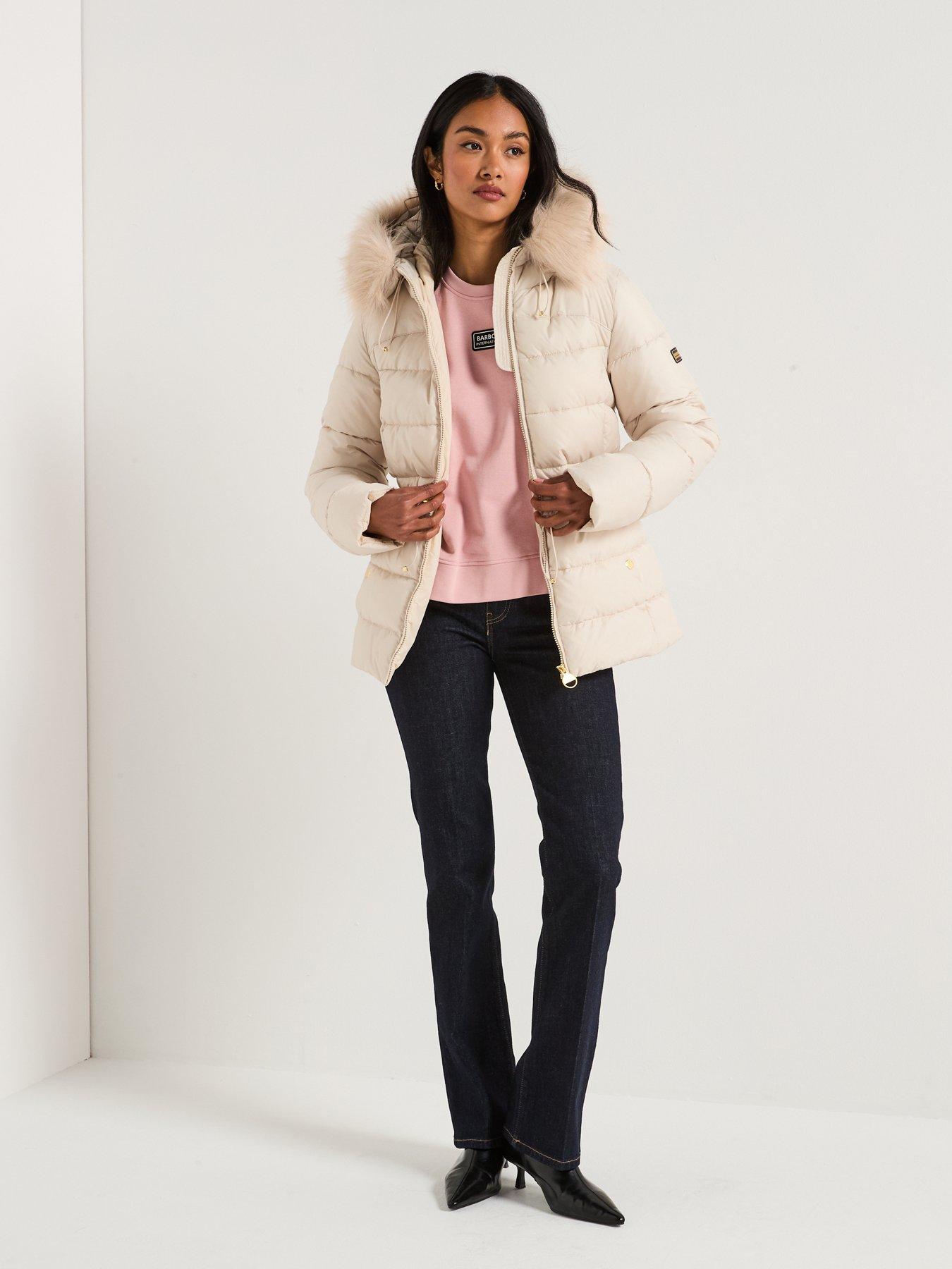 Image 3 of 6 of Barbour International Cher Puffer Jacket - White