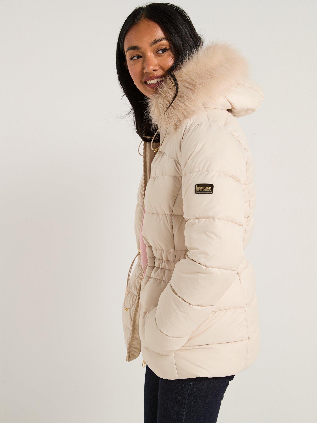 Image 5 of 6 of Barbour International Cher Puffer Jacket - White
