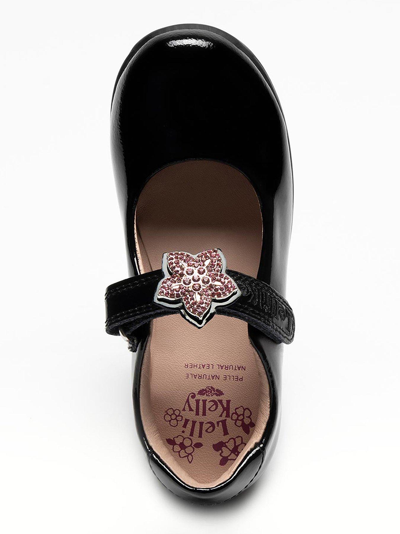 Image 4 of 5 of Lelli Kelly Daisy Patent Interchangeable Accessory School Shoe - Black