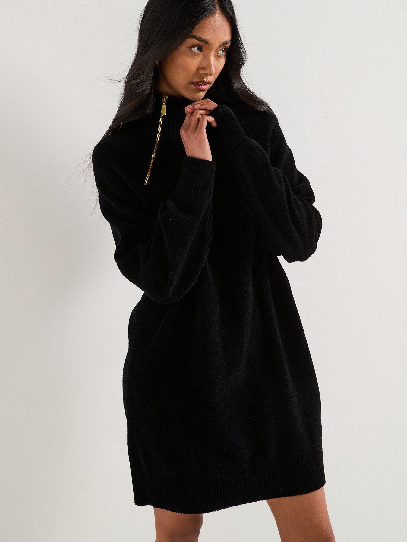 Barbour International Saskia Knitted Mini Dress - Black