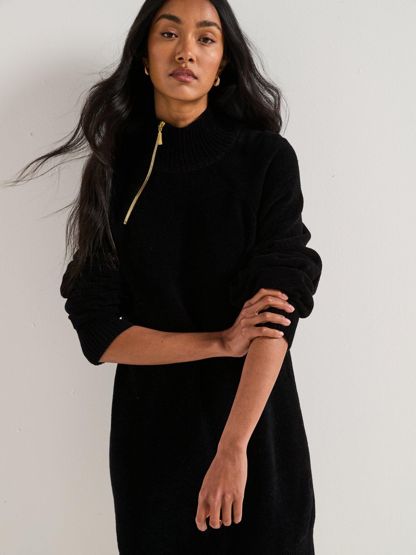Barbour International Saskia Knitted Mini Dress - Black | Very