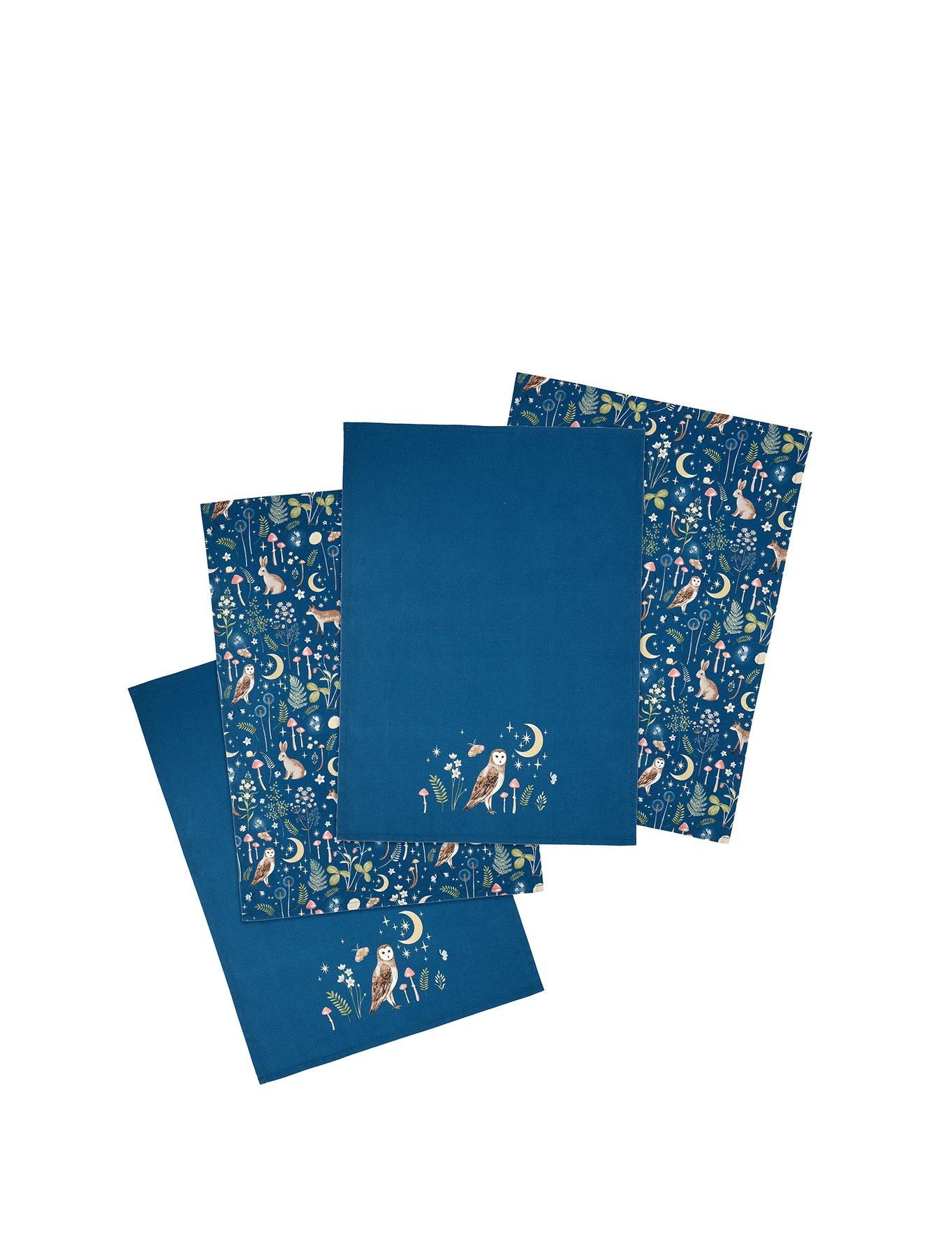 Image 2 of 3 of Catherine Lansfield Enchanted Twilight Tea Towels 4 Pk