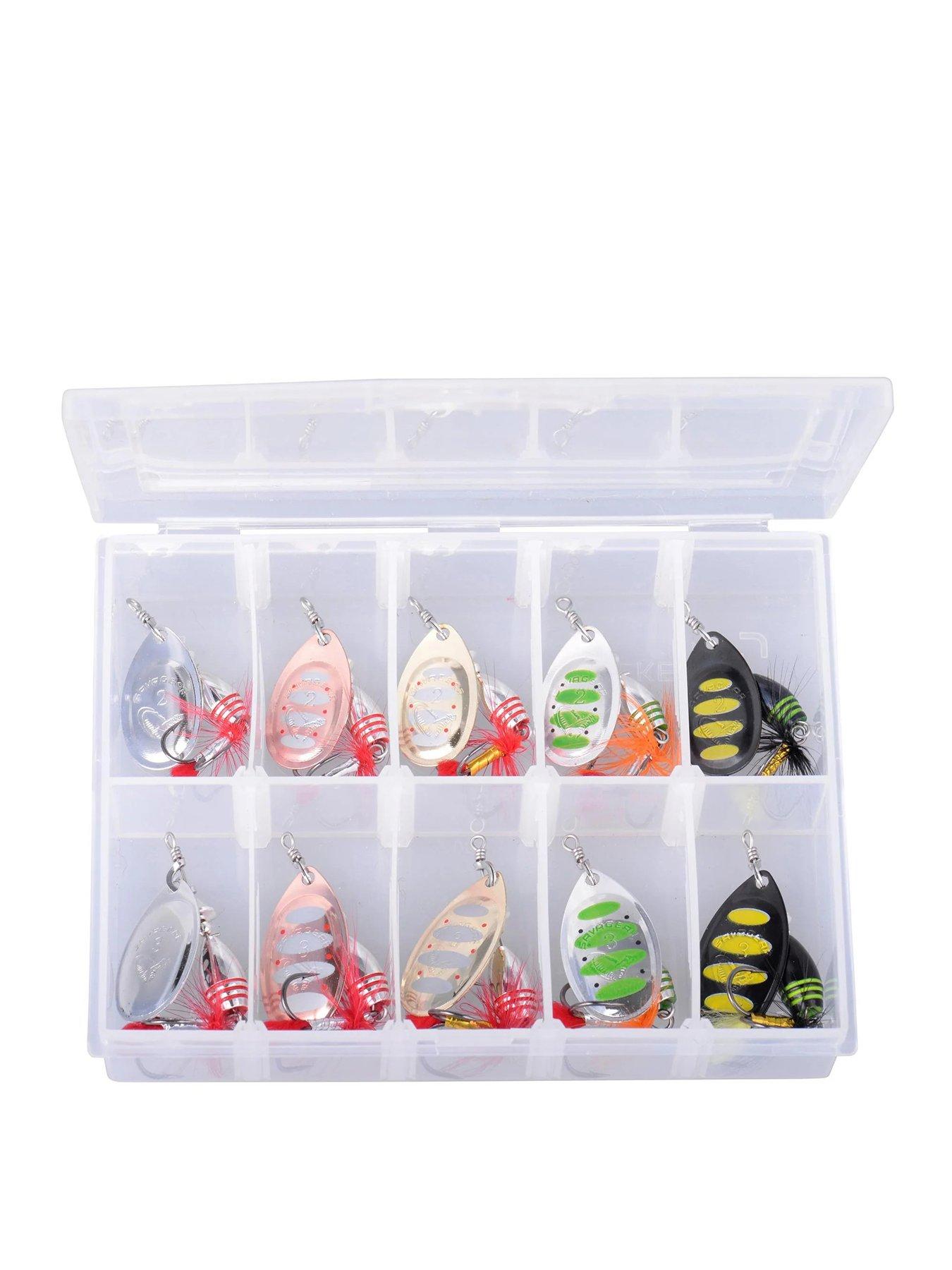 undefined Savage Gear Rotex Spinner Kit - Metal Lures , Effective Sinking Freshwater Spinners, 10-Piece Kit, 5.5g Each - Ideal for Predator Fishing