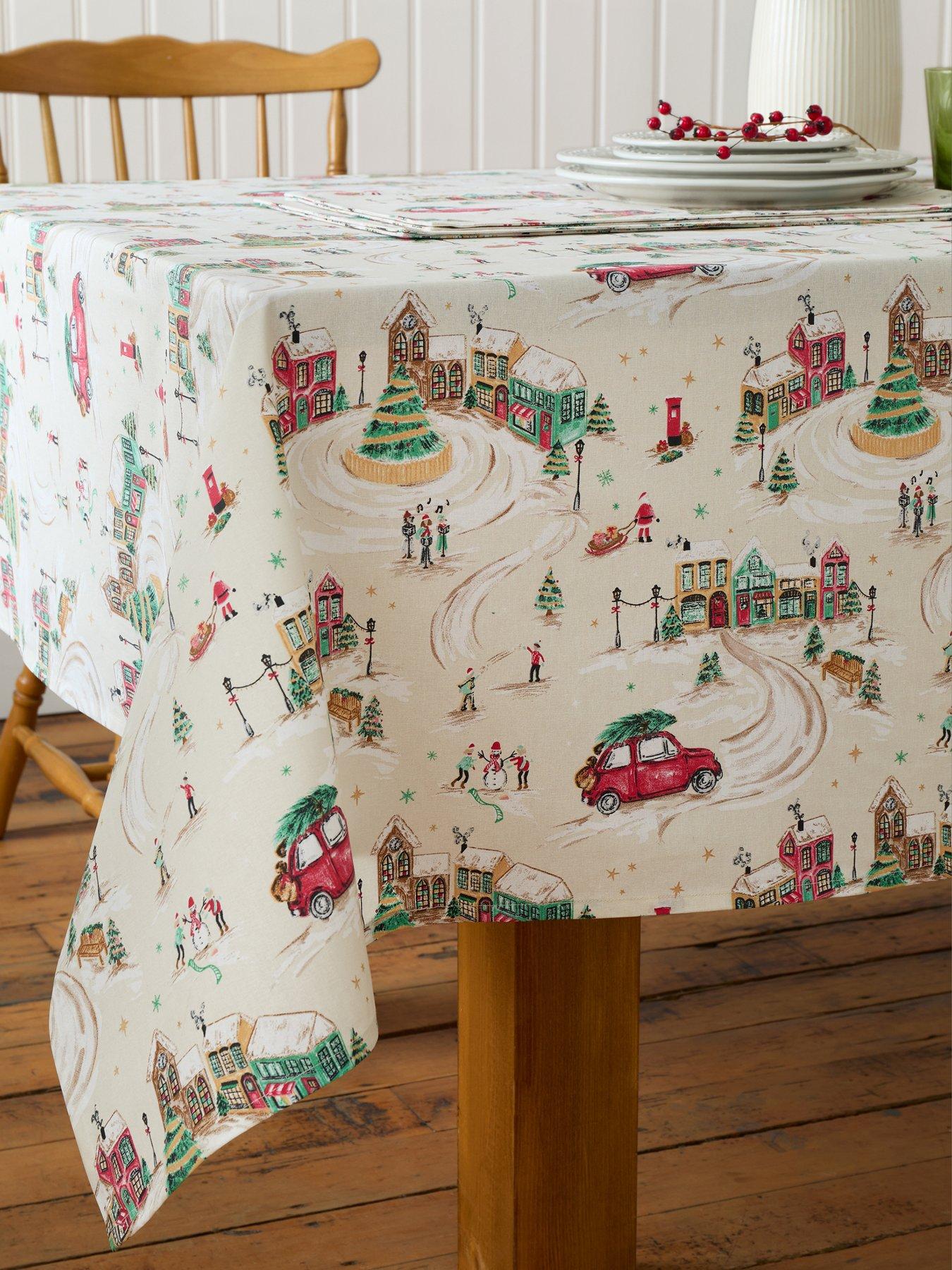 Catherine Lansfield Christmas Town Table Cloth Size 1