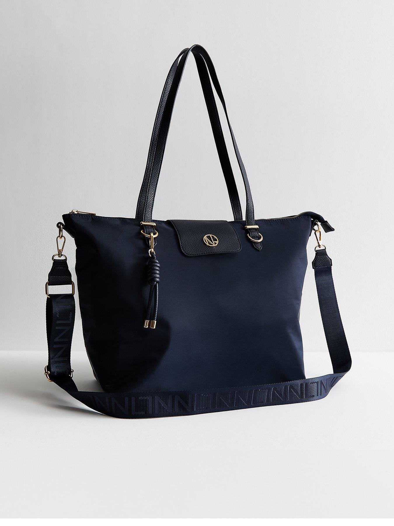 undefined Navy Fabric Tote Bag