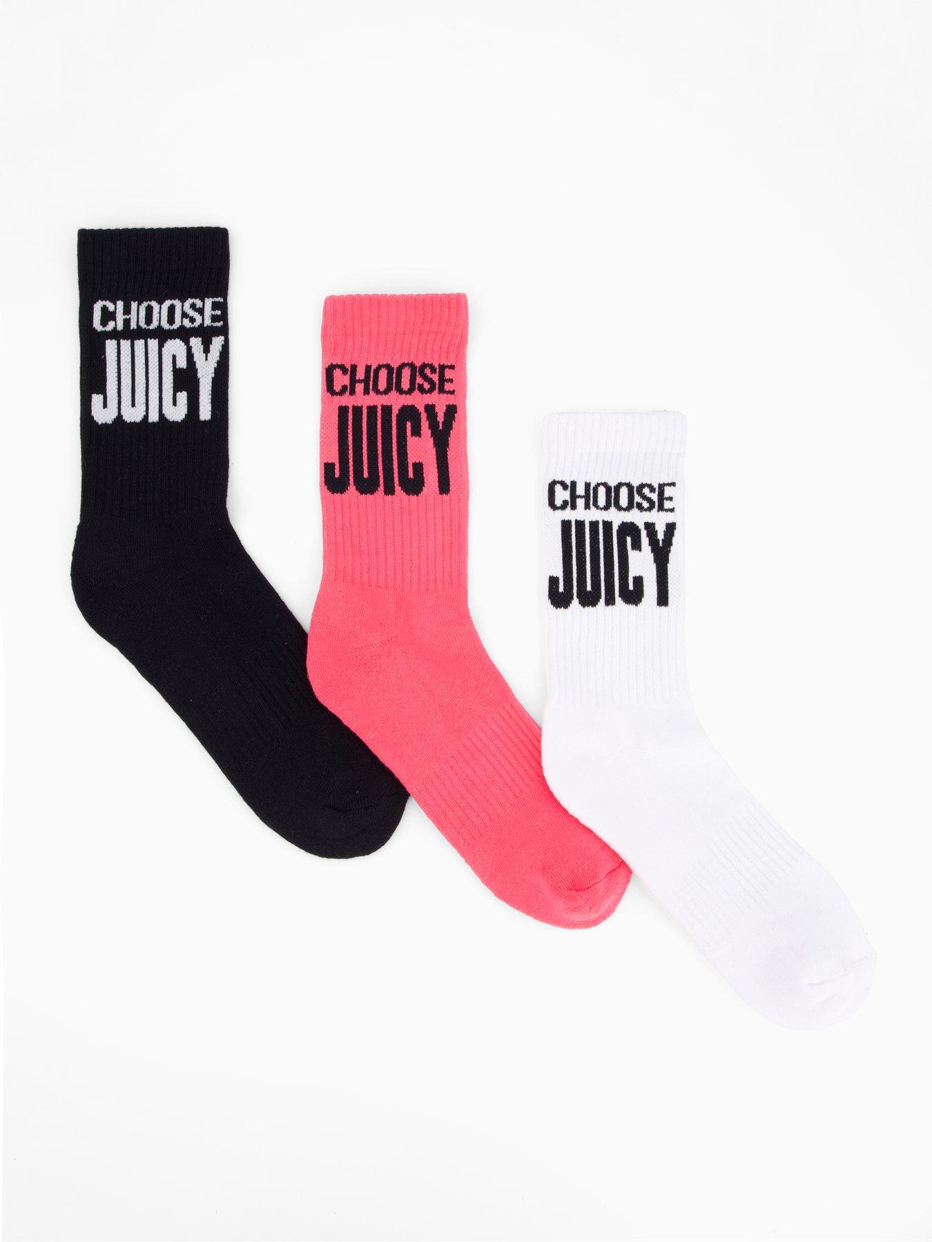 Juicy Couture Crew Socks 3 Pack - Multi