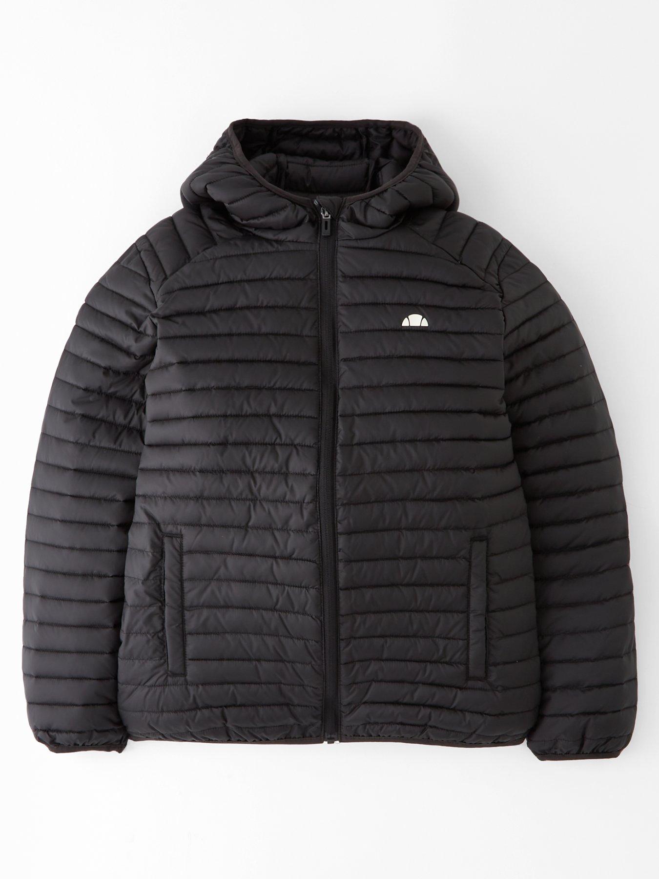 Ellesse Junior L'Bardon Padded Jacket, Black, Size 10-11 Years