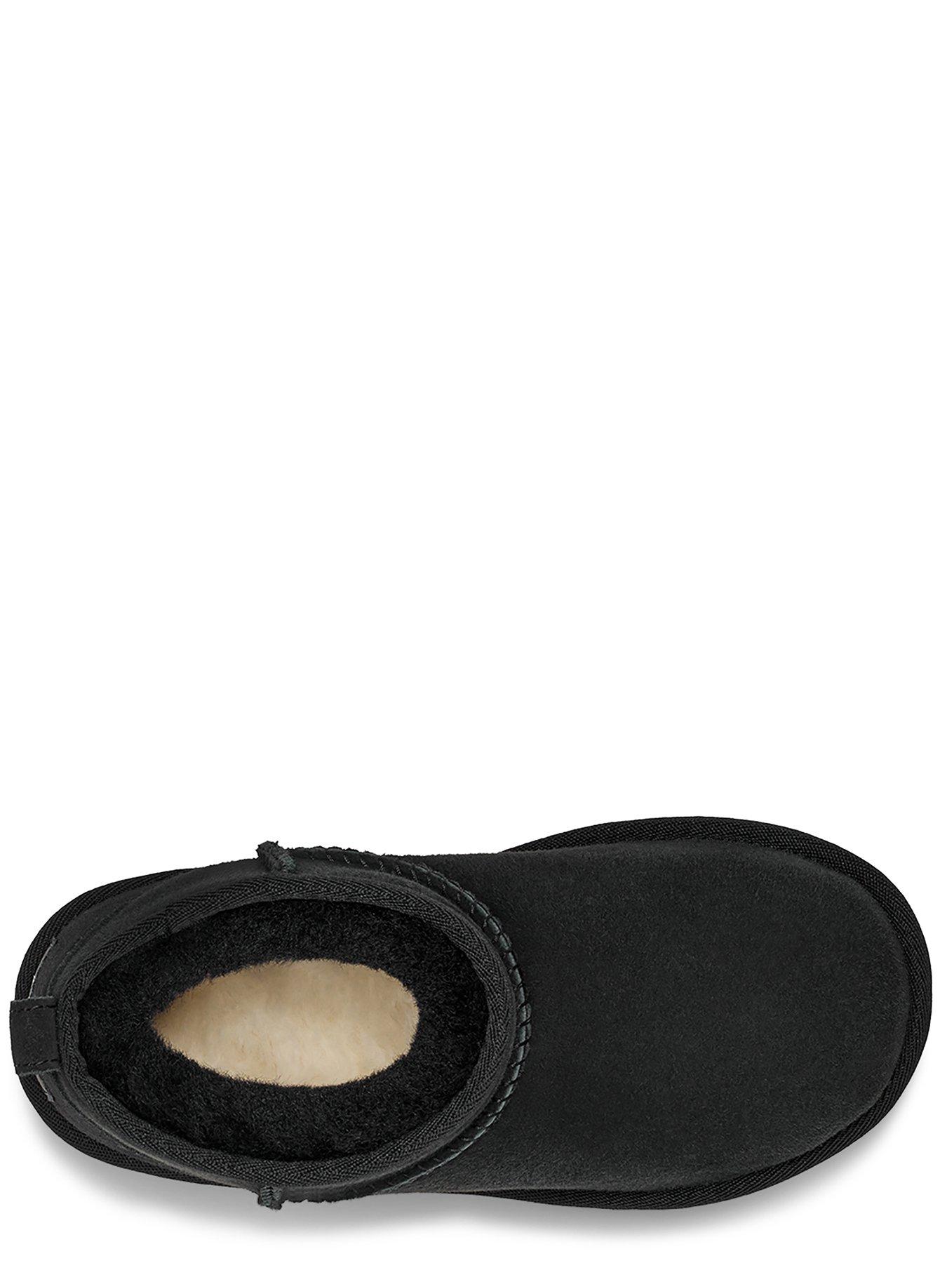 Image 4 of 4 of UGG Girls Classic Ultra Mini Slip-On Sheepskin Boots - Black
