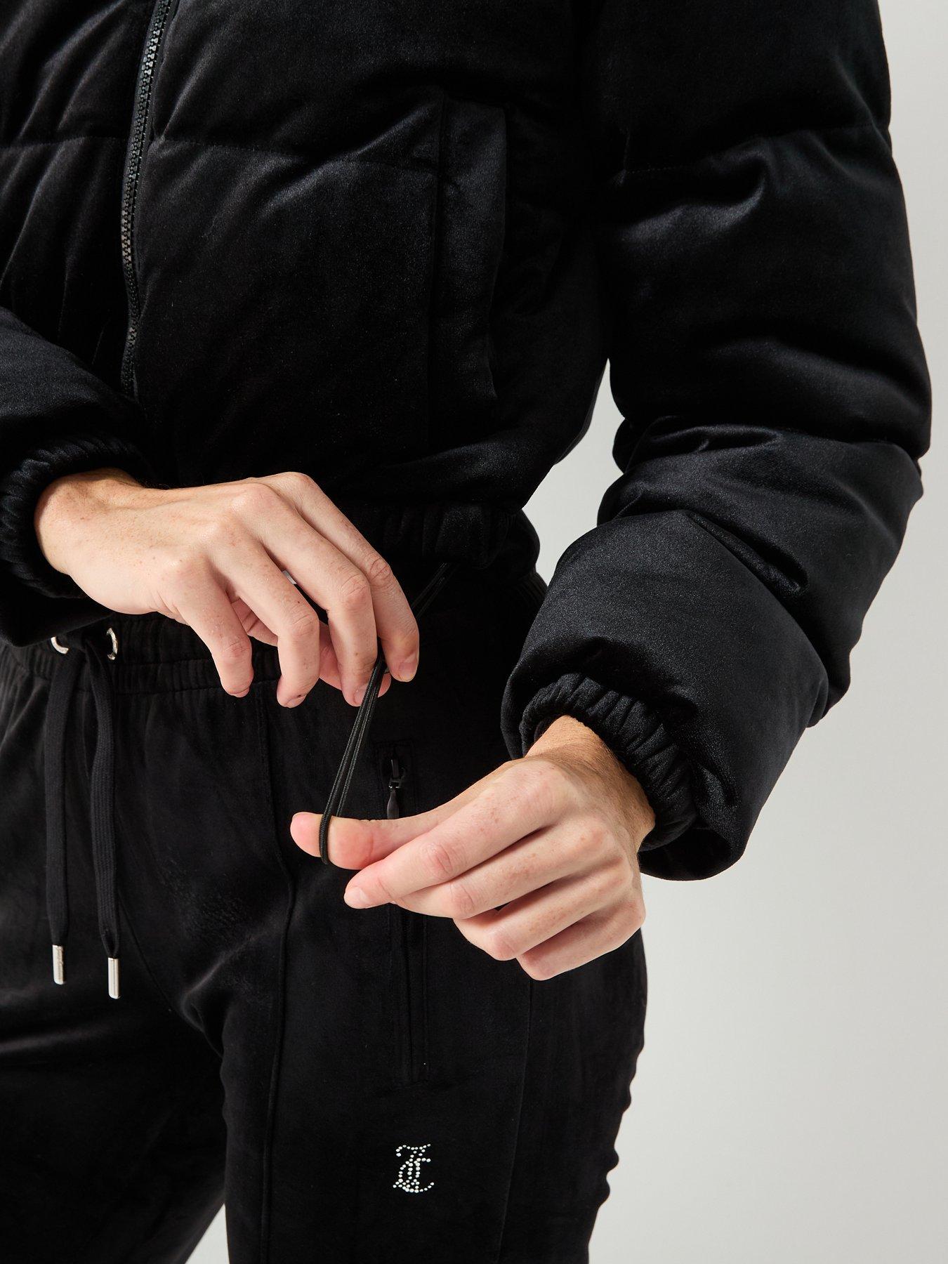 Image 5 of 6 of Juicy Couture Velour Puffer Jacket - Black