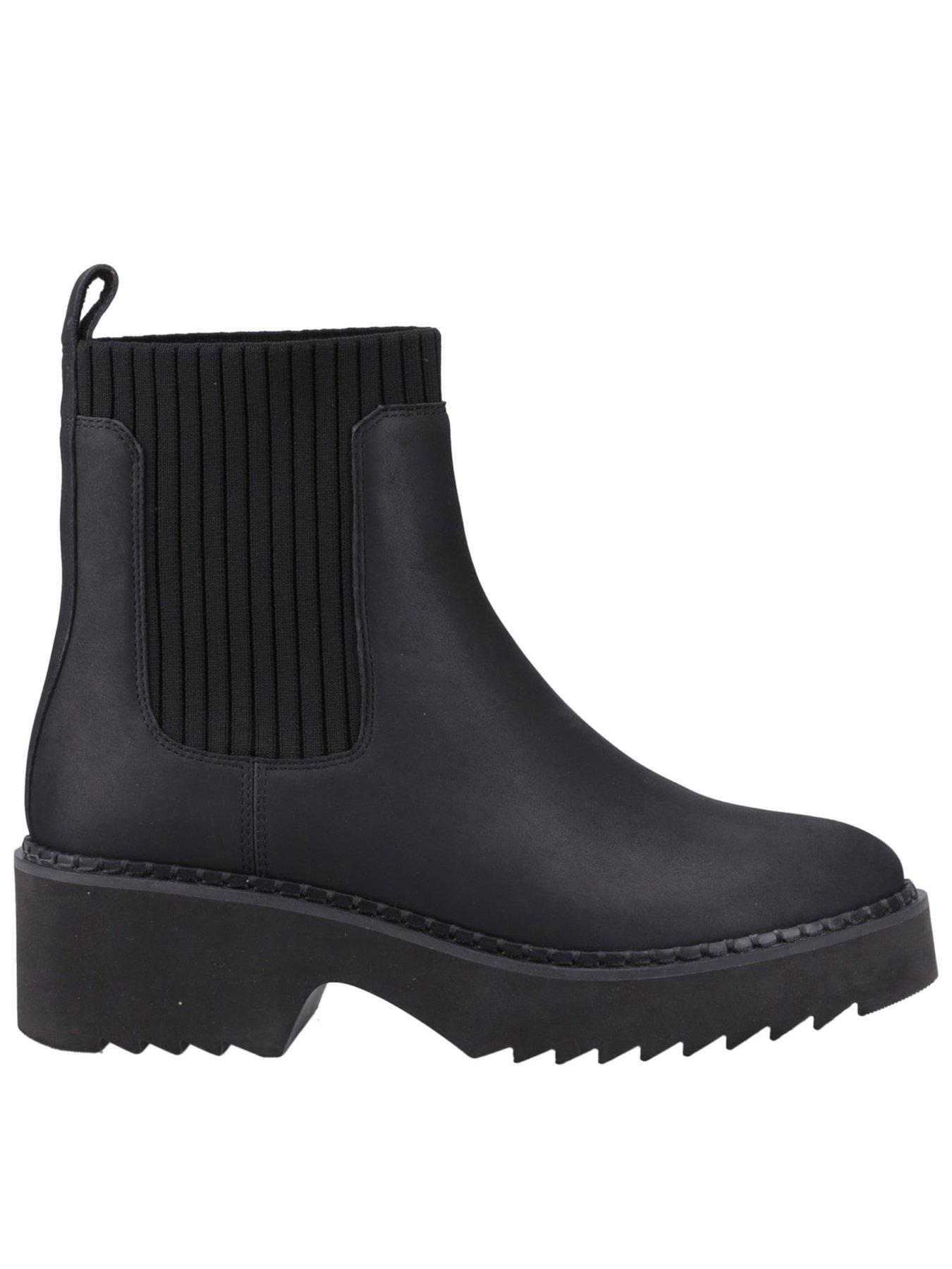 TOMS Millie Water Resistant Leather Boot - Black
