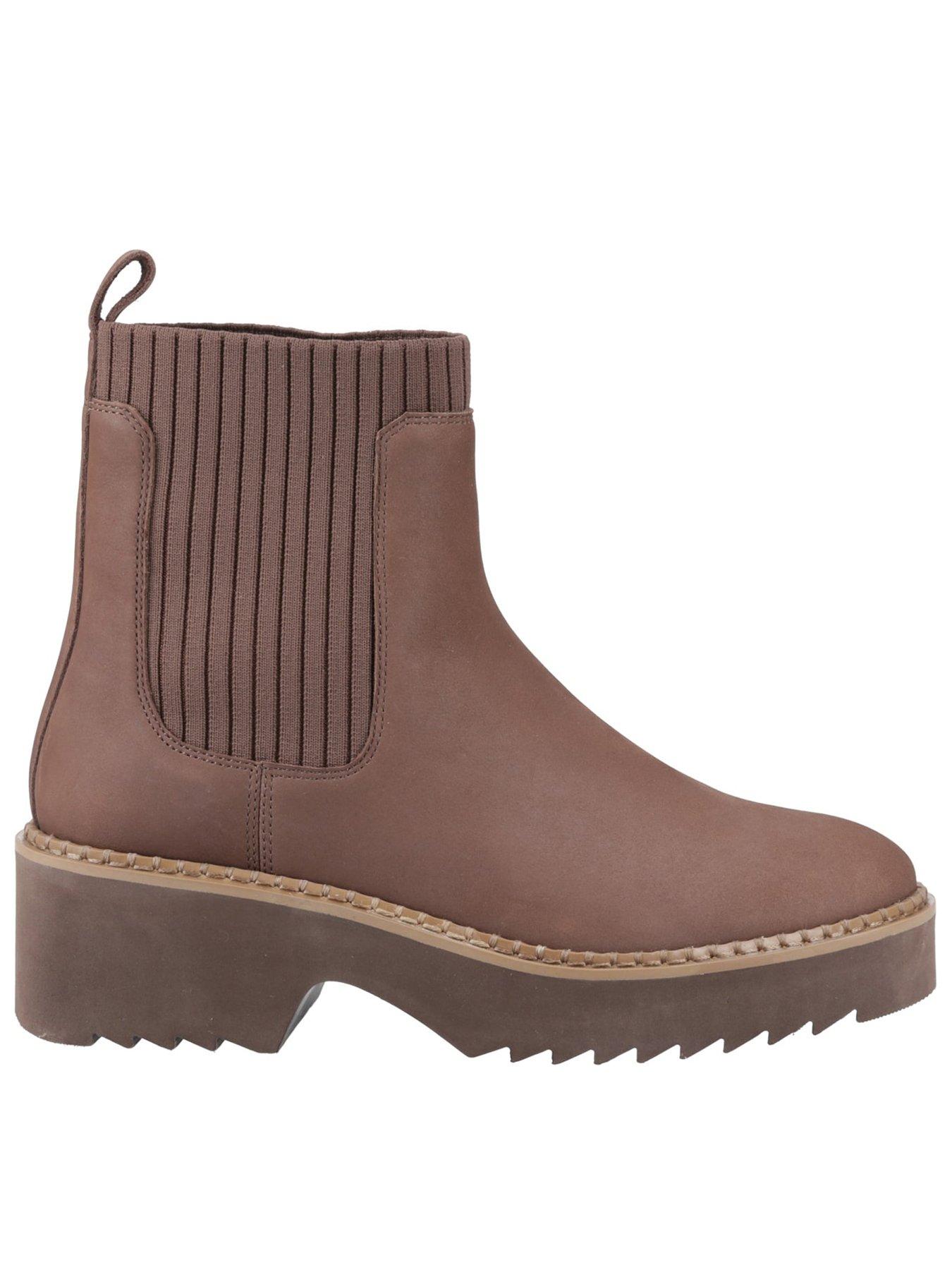 Image 1 of 5 of TOMS Millie Water Resistant Leather Boot - Brown