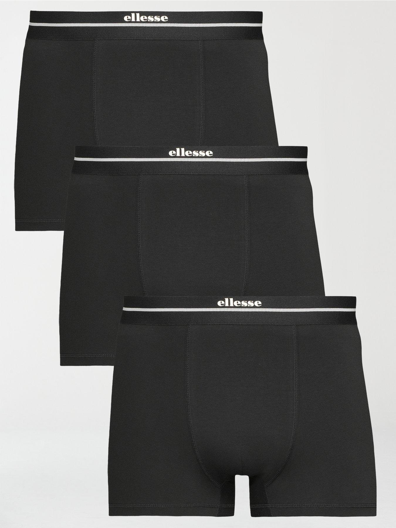 Ellesse Men's Ambria Trunks 3 Pack - Black