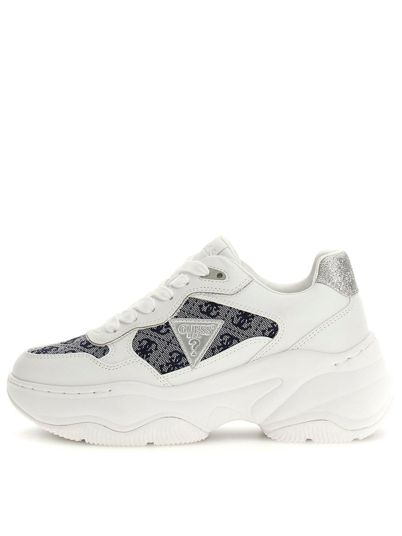 Guess Hapyy4 Chunky Platform Trainer - White