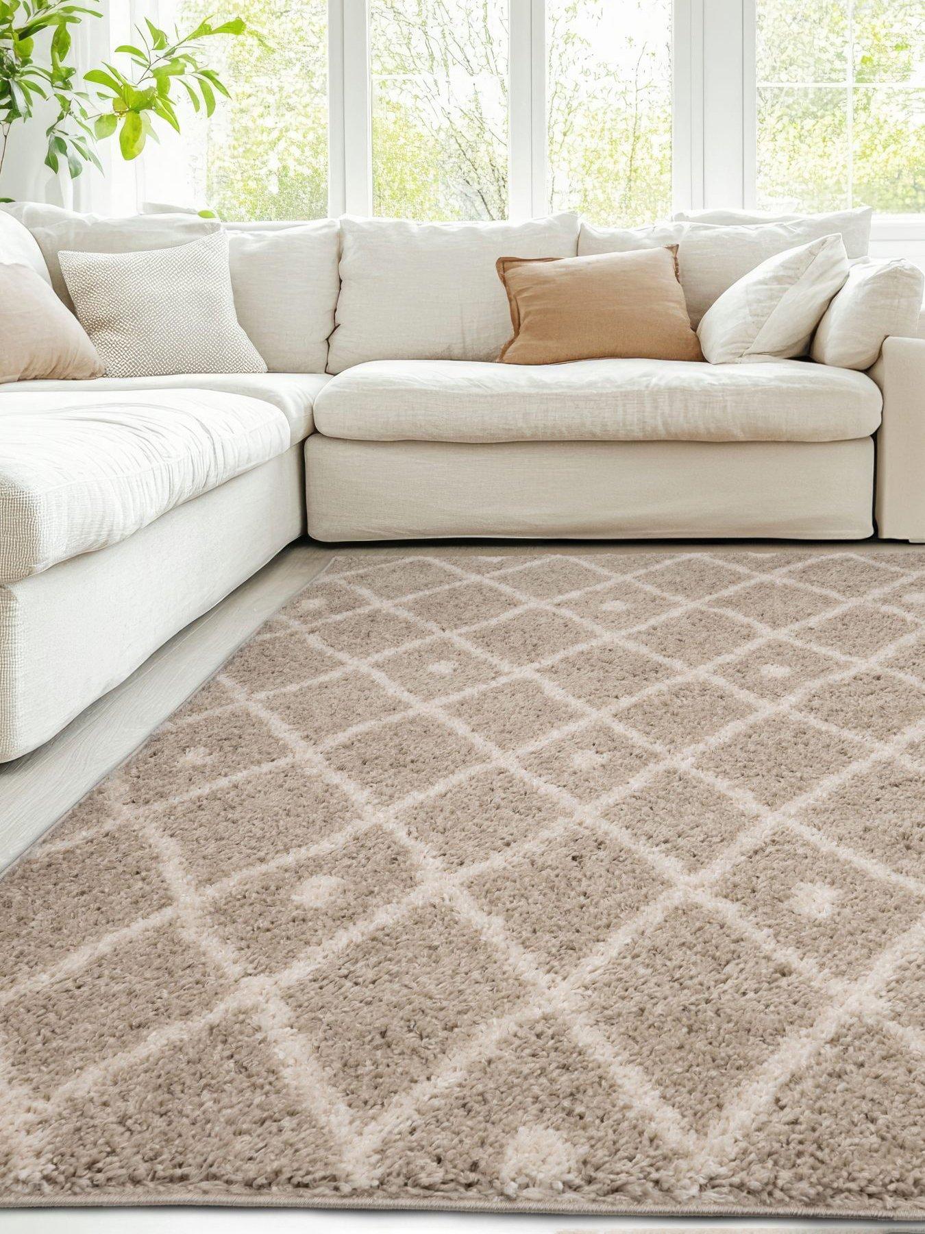 Very Home Snug Diamonds Rug - Natural