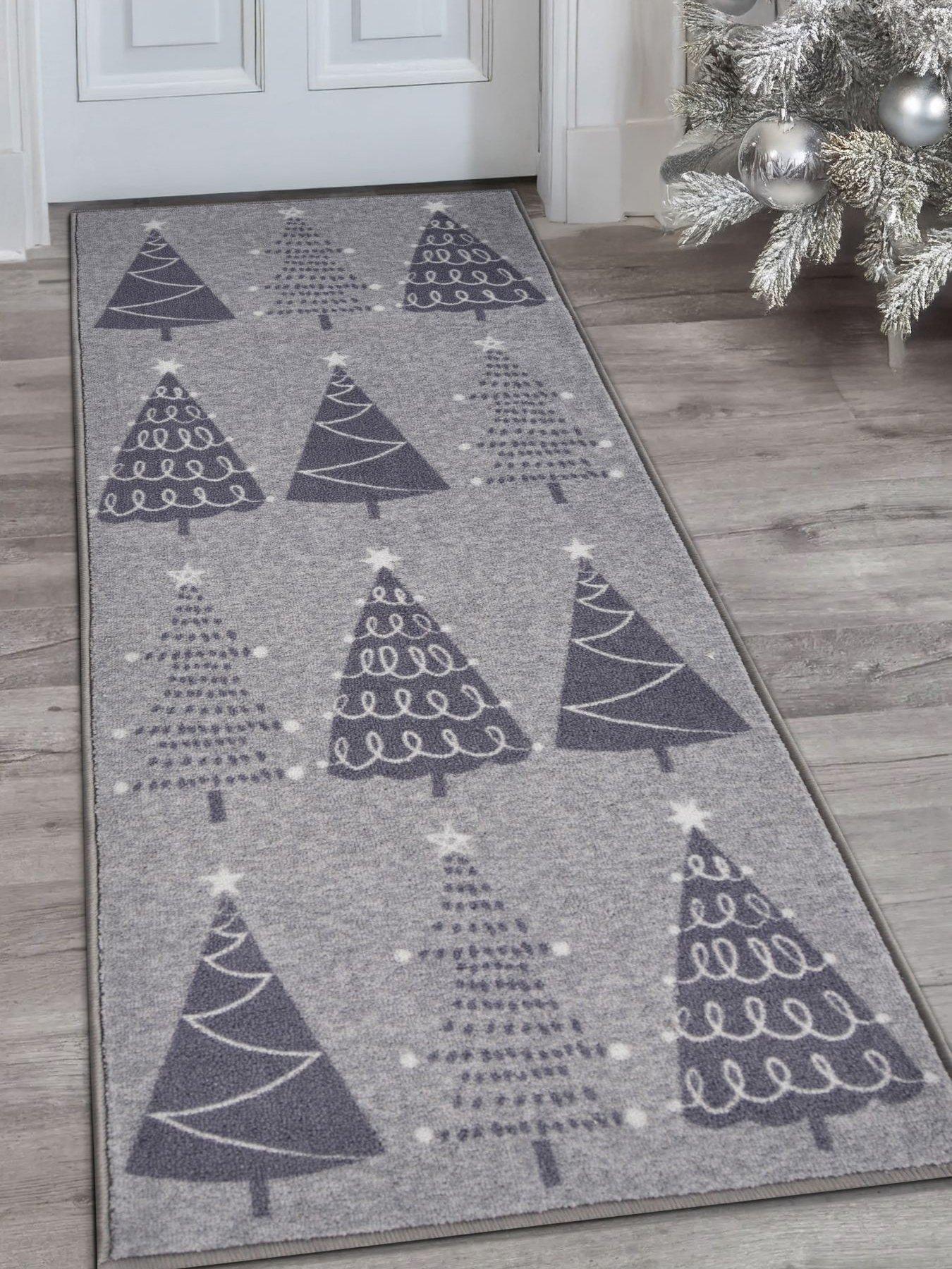 Very Home Christmas Trees Runner - Grey
