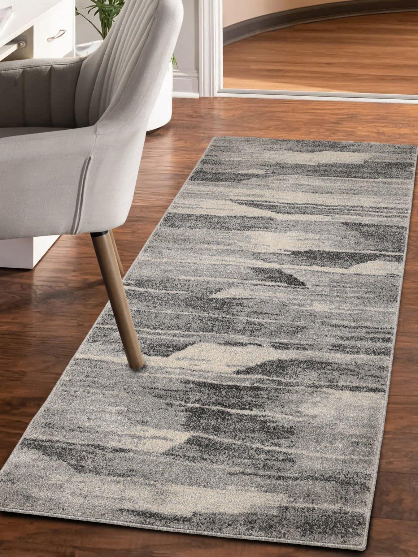 Very Home Freya Abstract Runner - Grey