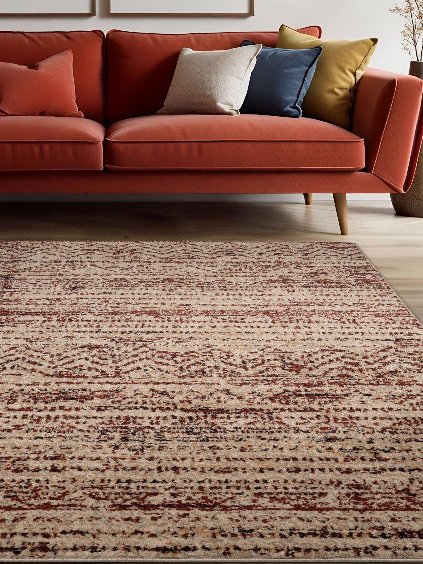 very-home-freya-patterned-rug-burgundy
