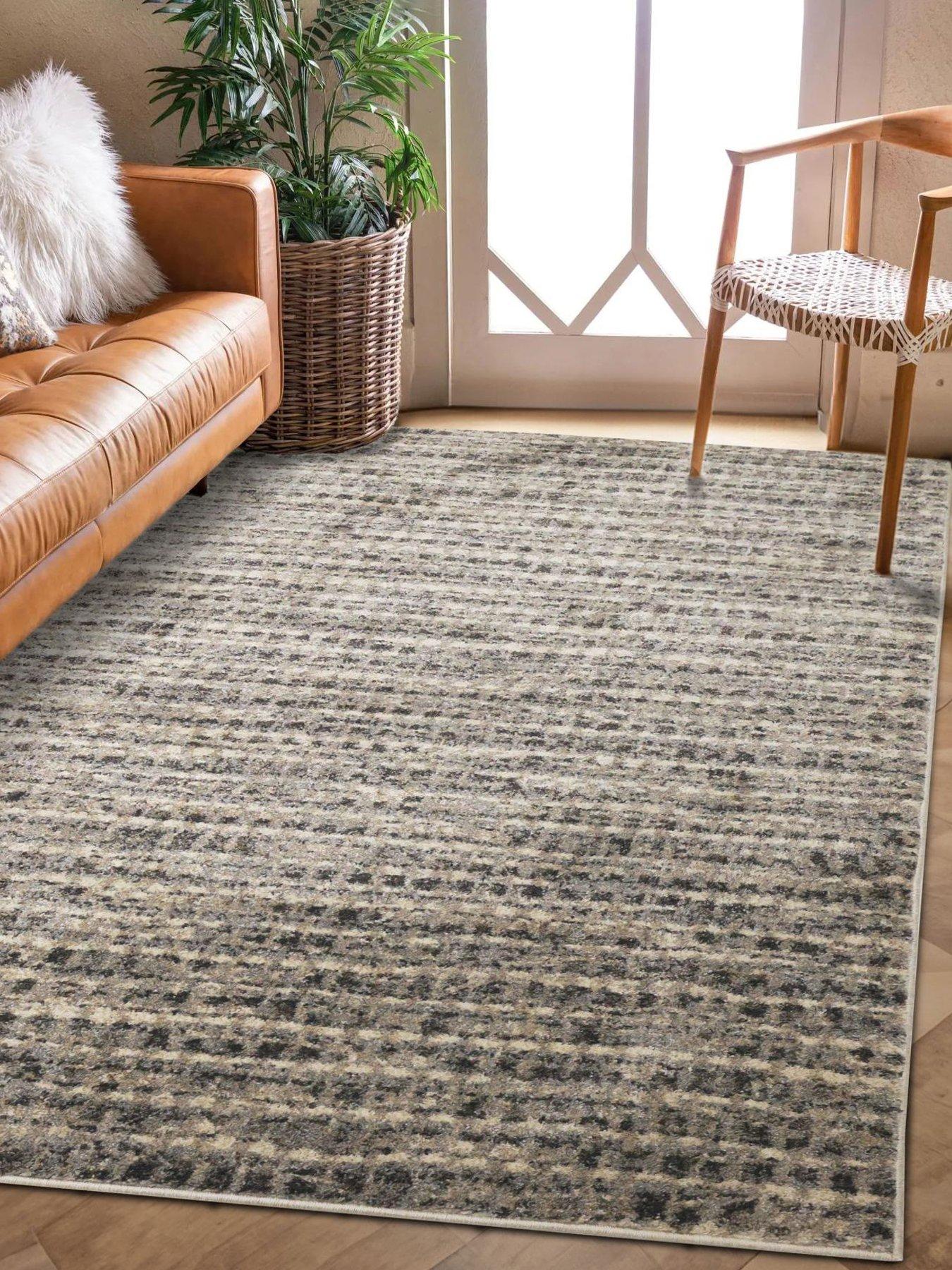 Image 1 of 4 of The Very Collection Freya Textured Style Rug - Grey