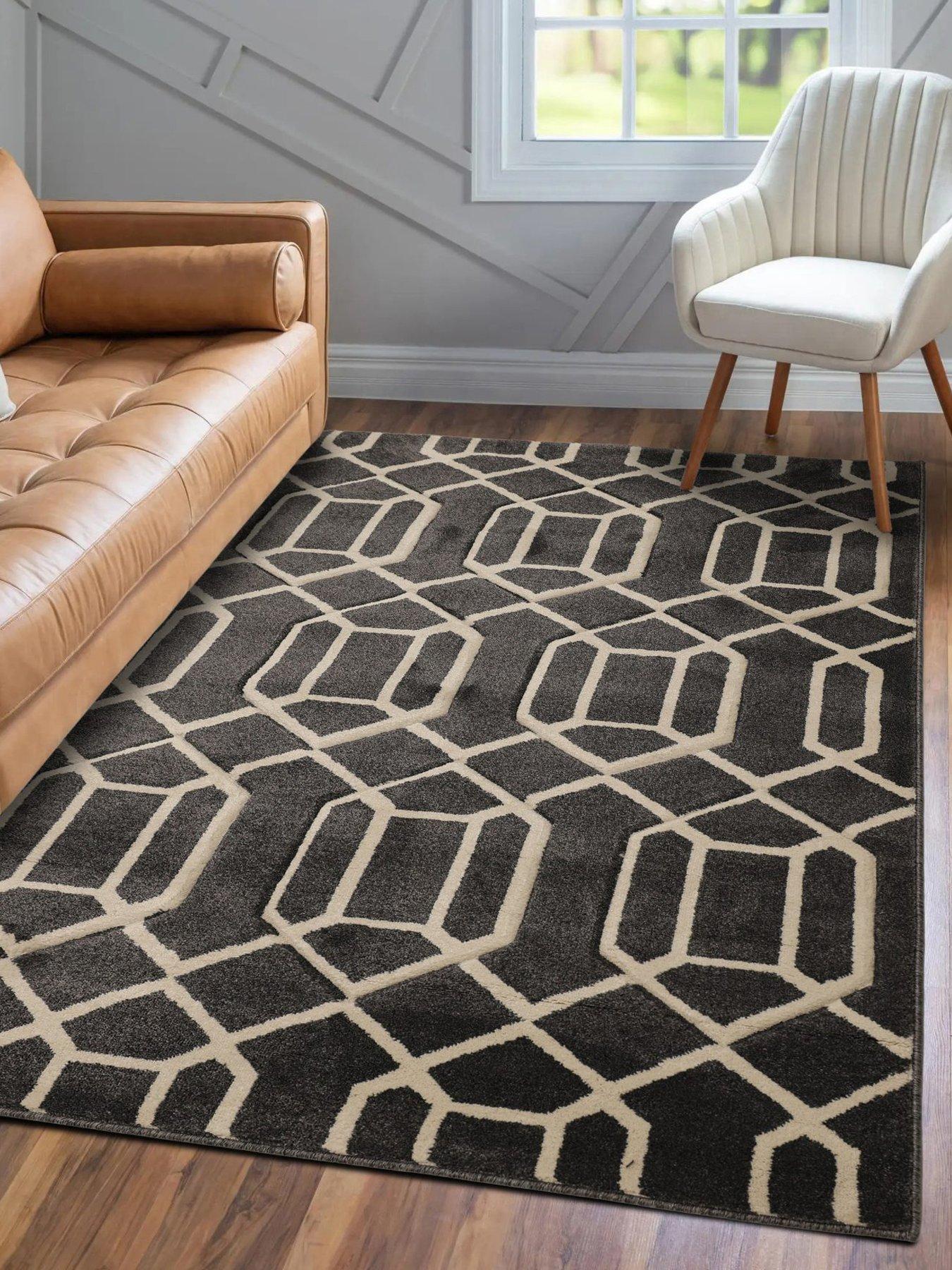 The Very Collection Newport Lattice Grey Rug