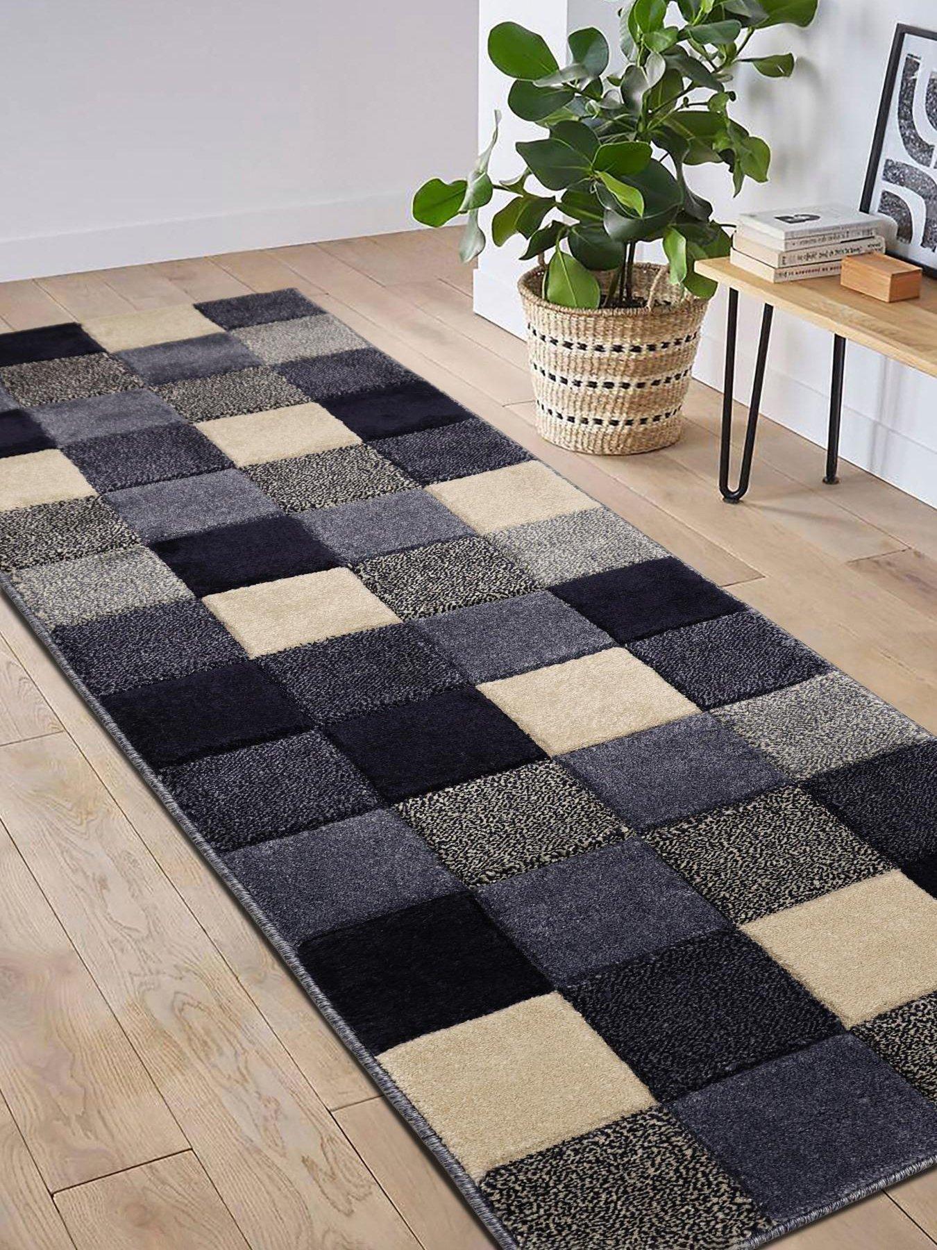 undefined Newport Blue Blocks Runner