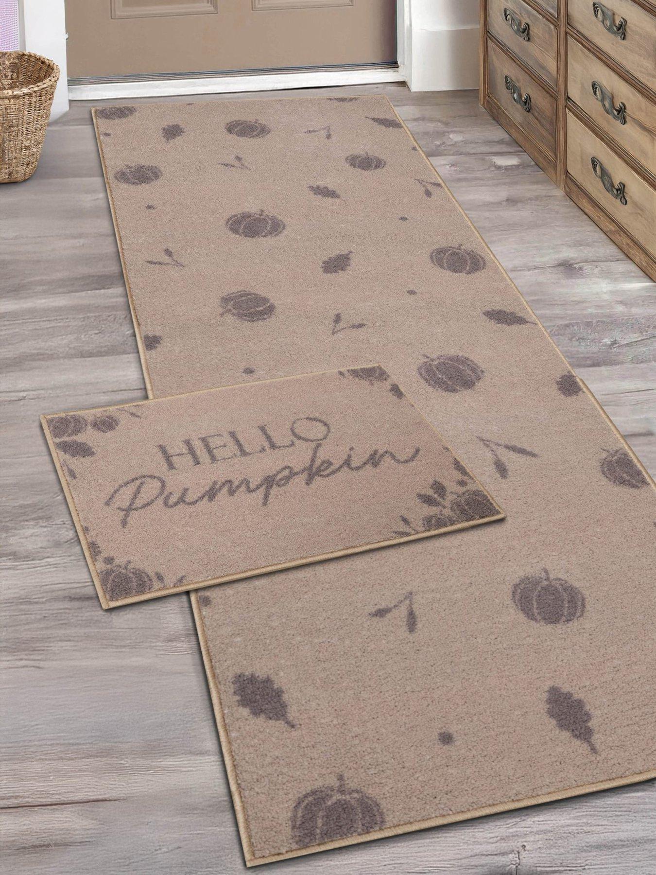Very Home Hello Pumpkin Runner  &  Doormat Set - Natural