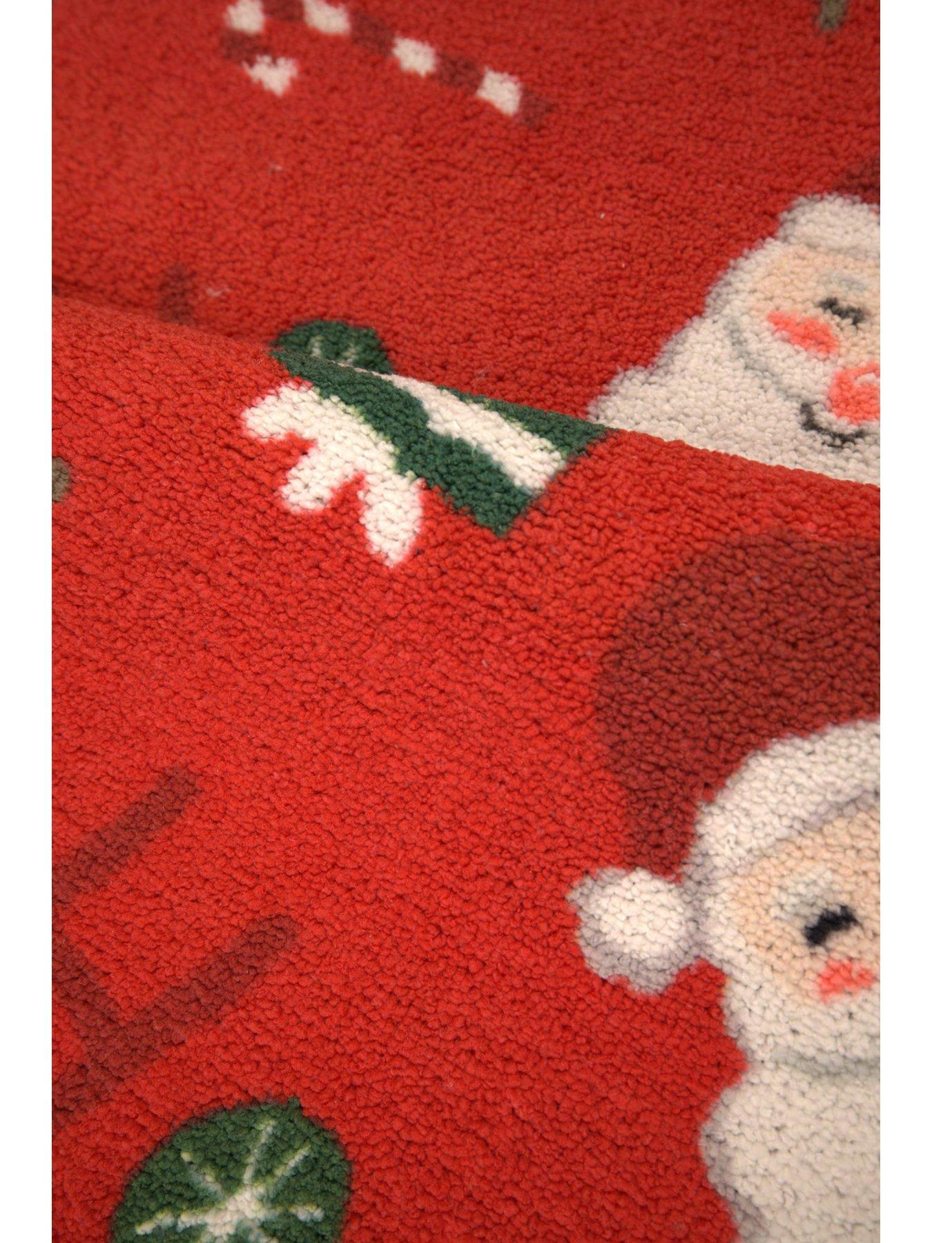 Image 3 of 4 of The Very Collection Santa Stop Here Runner &amp; Doormat Set - Red