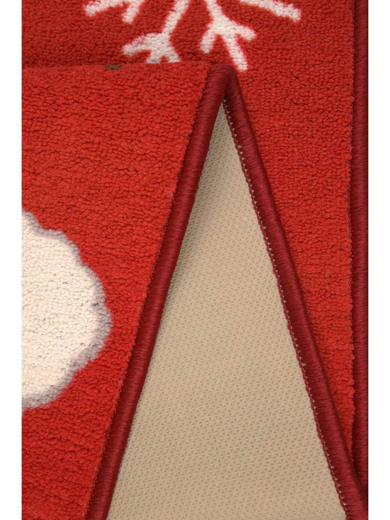 Image 4 of 4 of The Very Collection Santa Stop Here Runner &amp; Doormat Set - Red