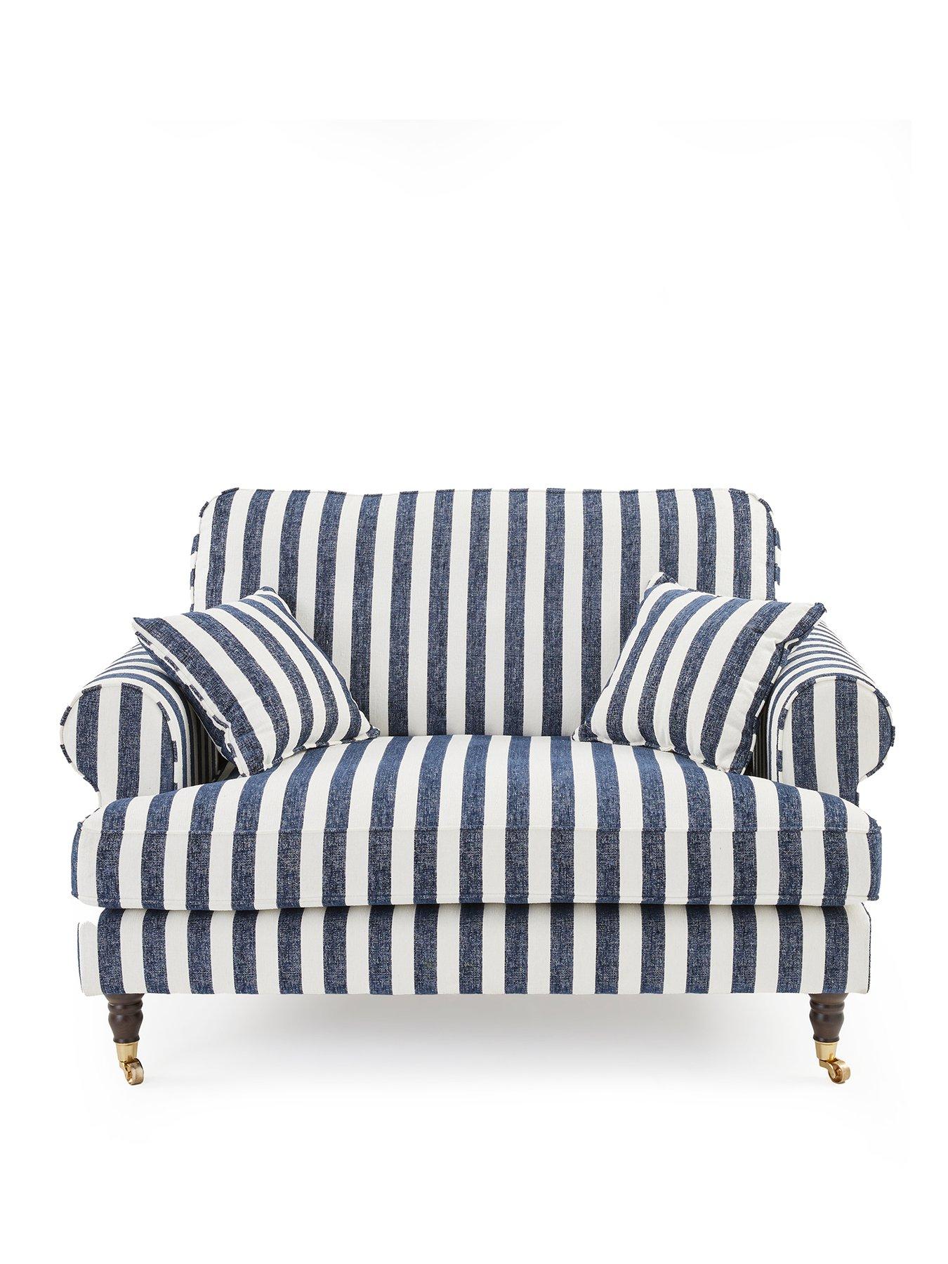 Image 2 of 7 of The Very Collection Coast Navy&nbsp;Striped Love Chair
