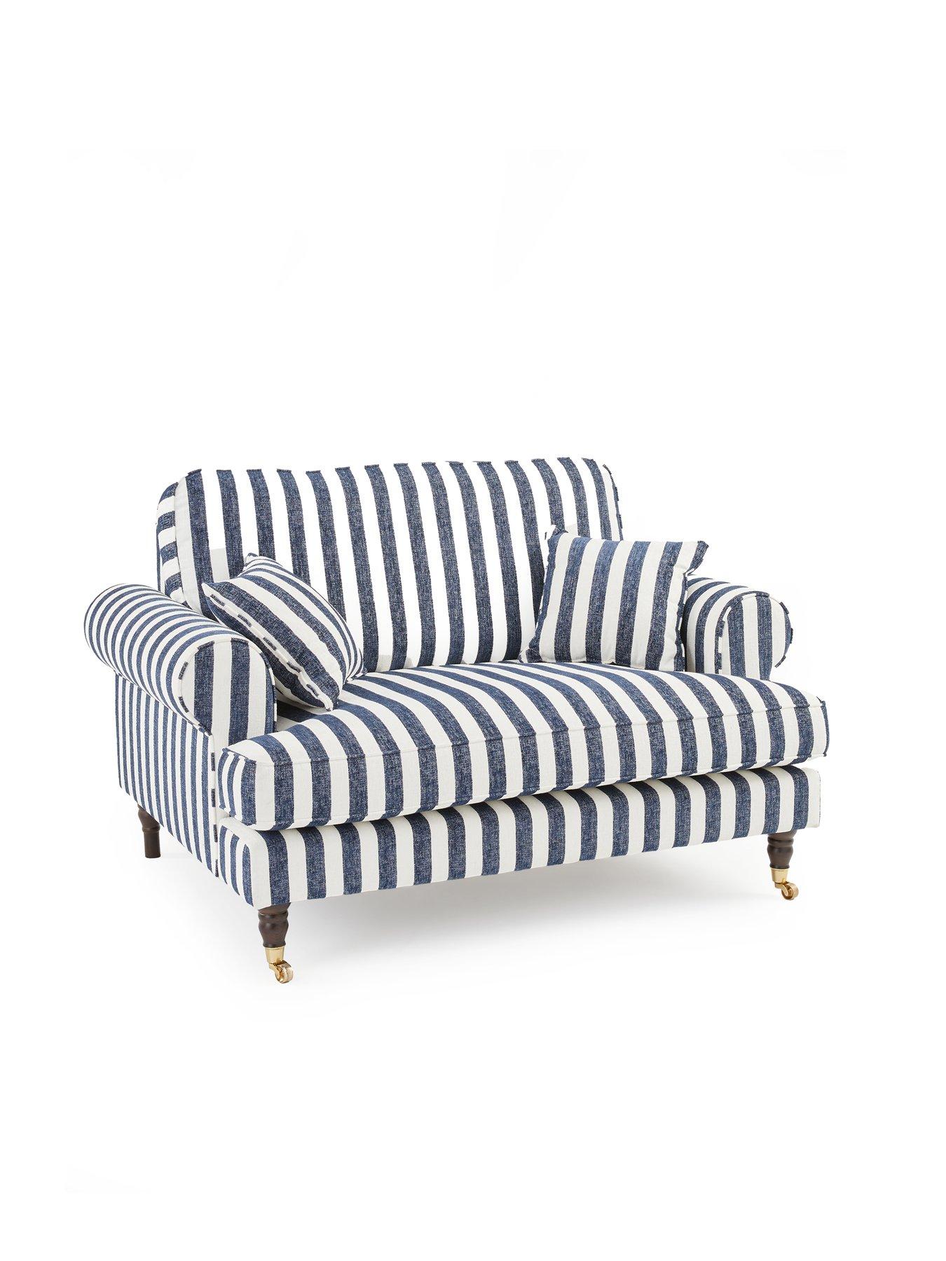 Image 3 of 7 of The Very Collection Coast Navy&nbsp;Striped Love Chair