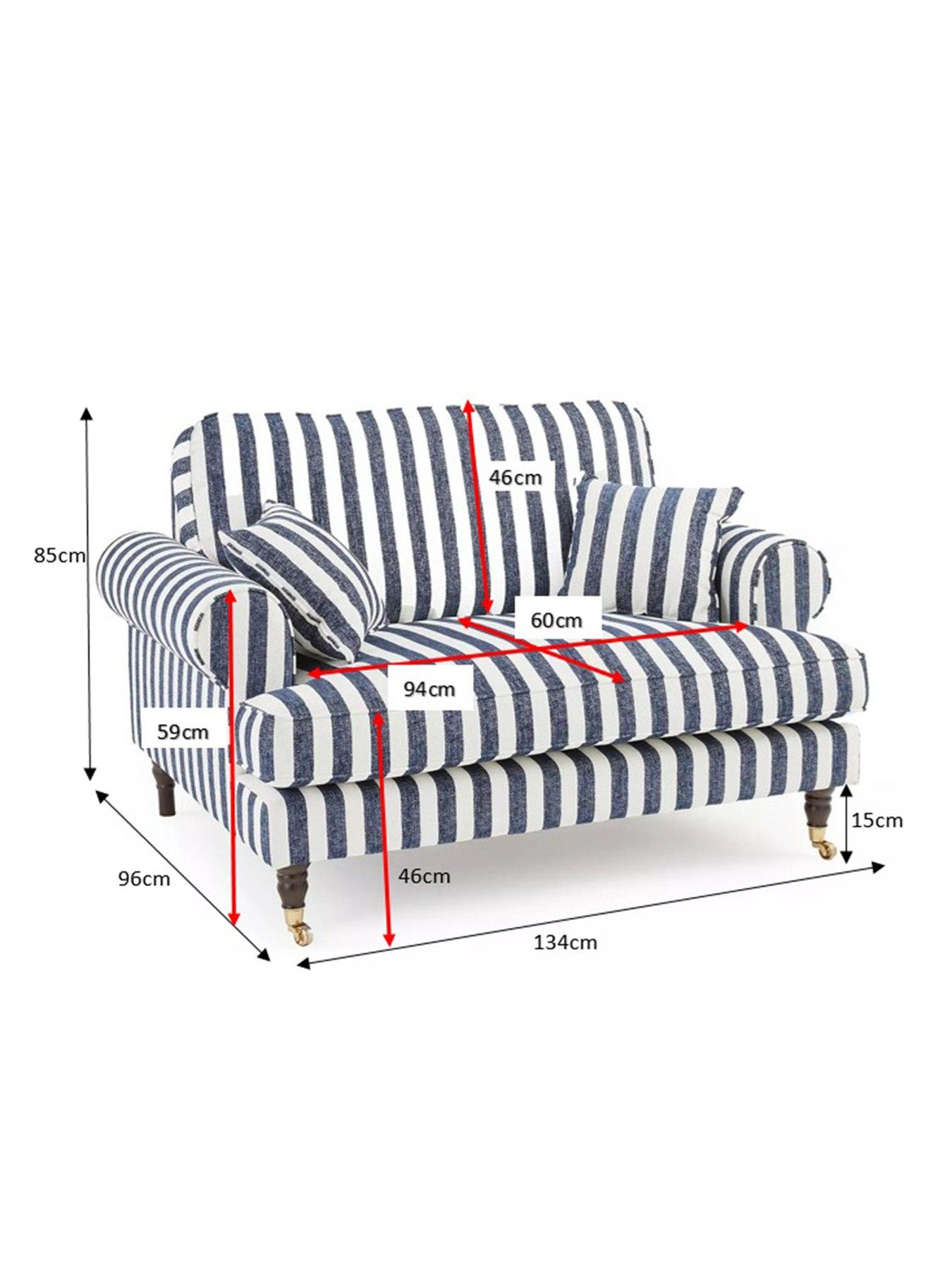 Image 7 of 7 of The Very Collection Coast Navy&nbsp;Striped Love Chair