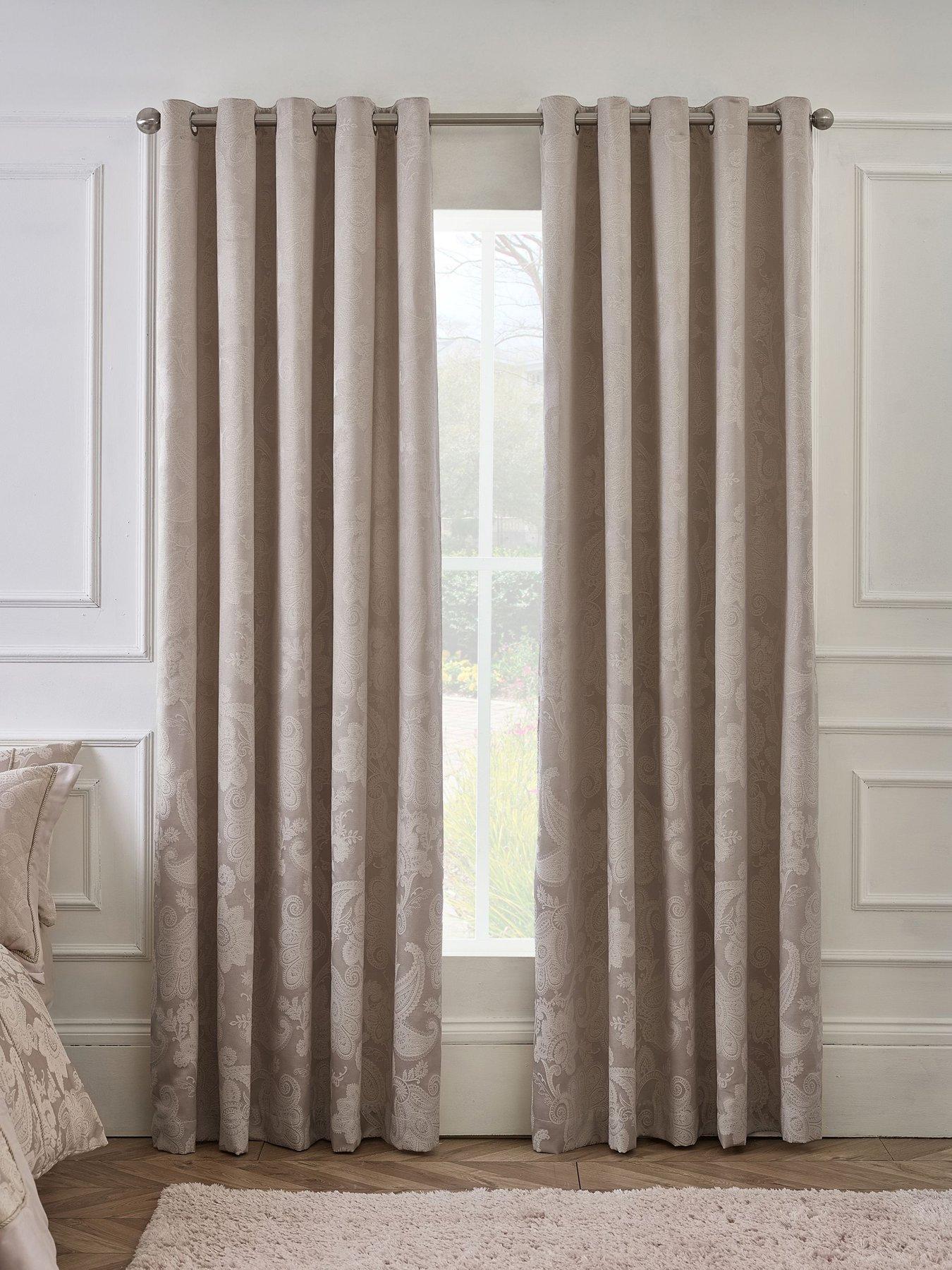 Catherine Lansfield Opulent Jacquard Curtains- 66x90 Inch