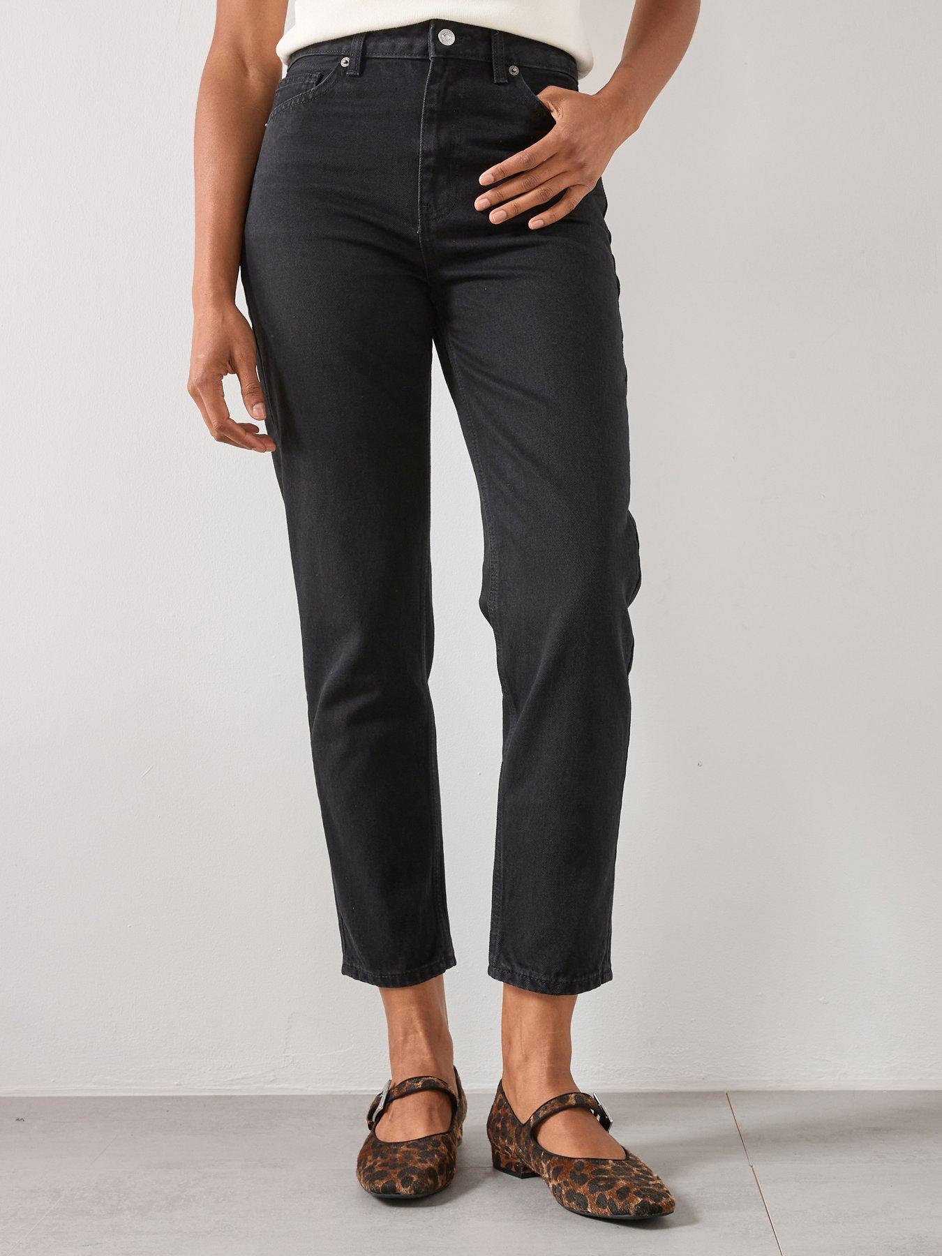 mango-high-rise-mom-jeans-black