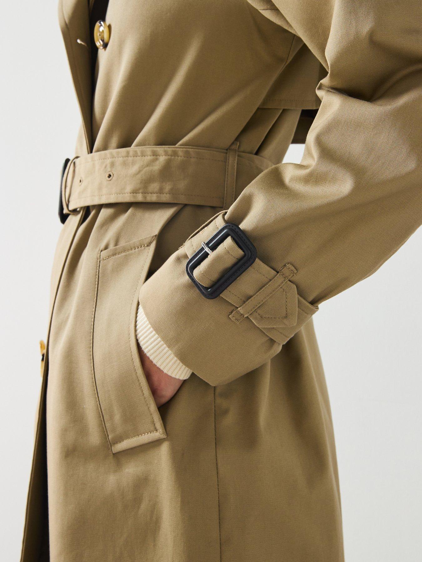 Image 4 of 6 of Mango Belted Trench Coat - Beige