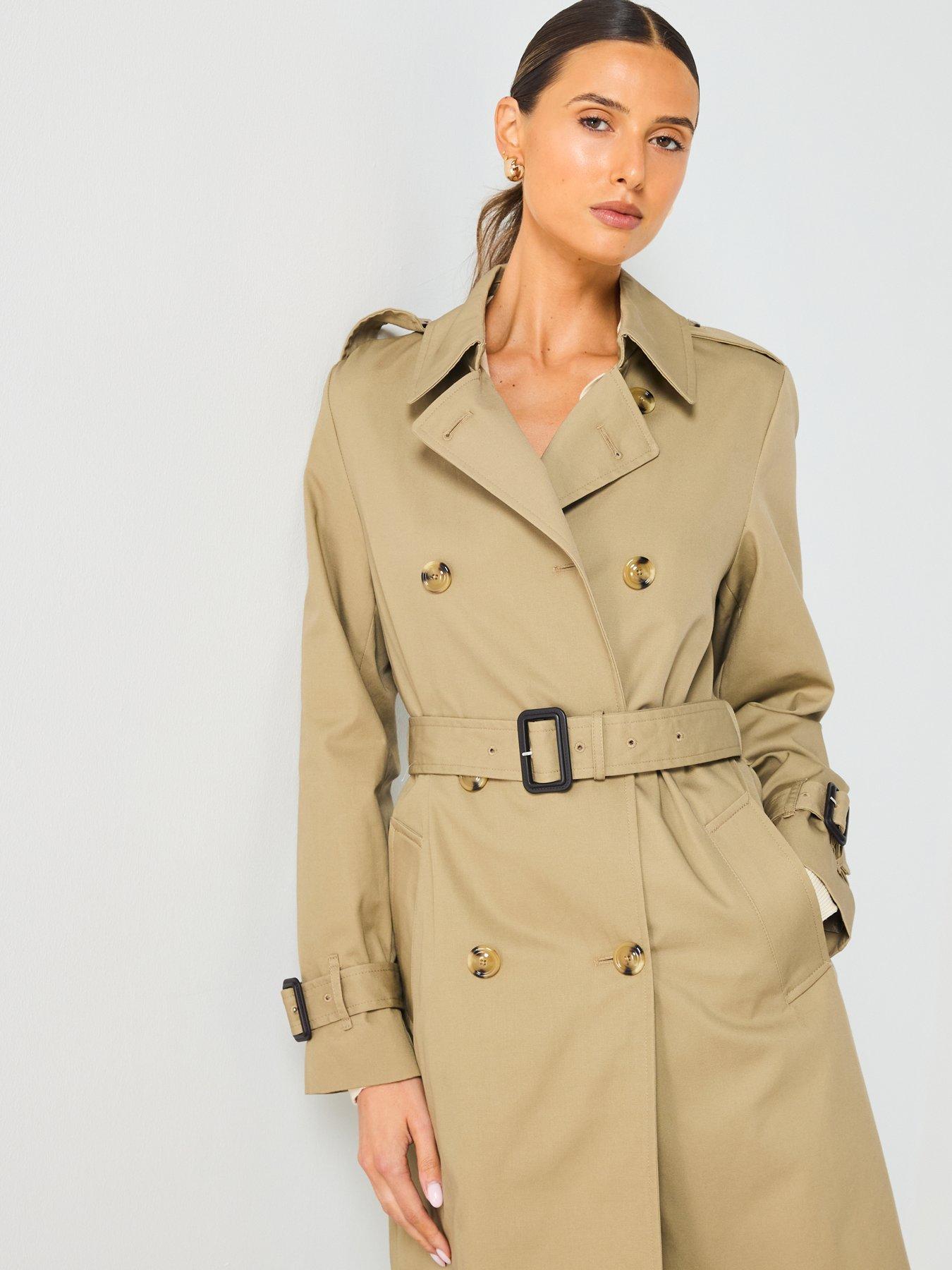 Image 6 of 6 of Mango Belted Trench Coat - Beige