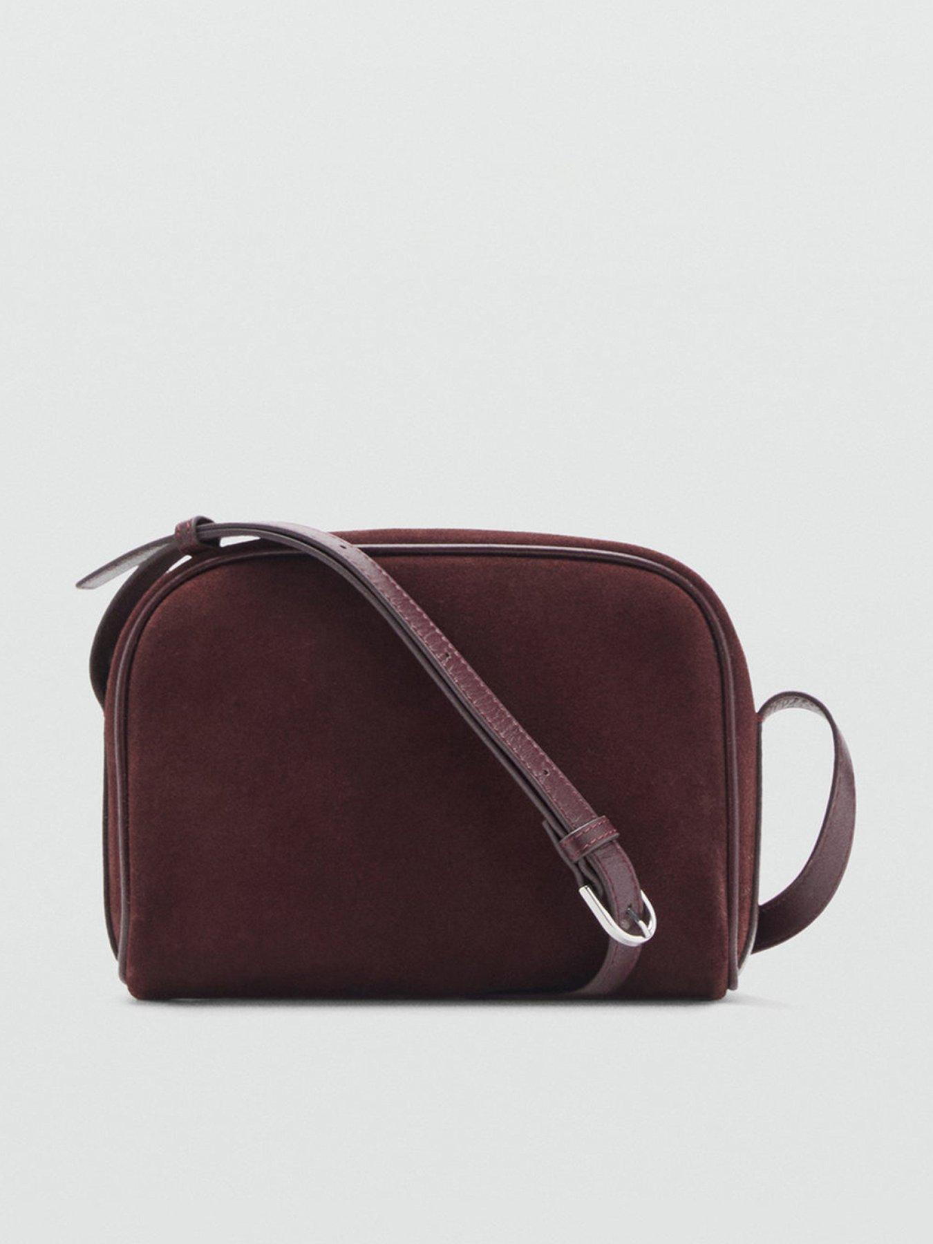 Mango Suede Crossbody Bag - Red