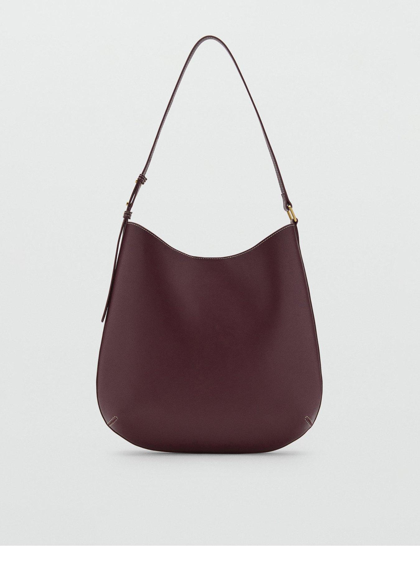 Mango Large Oval Shoulder Bag - Red