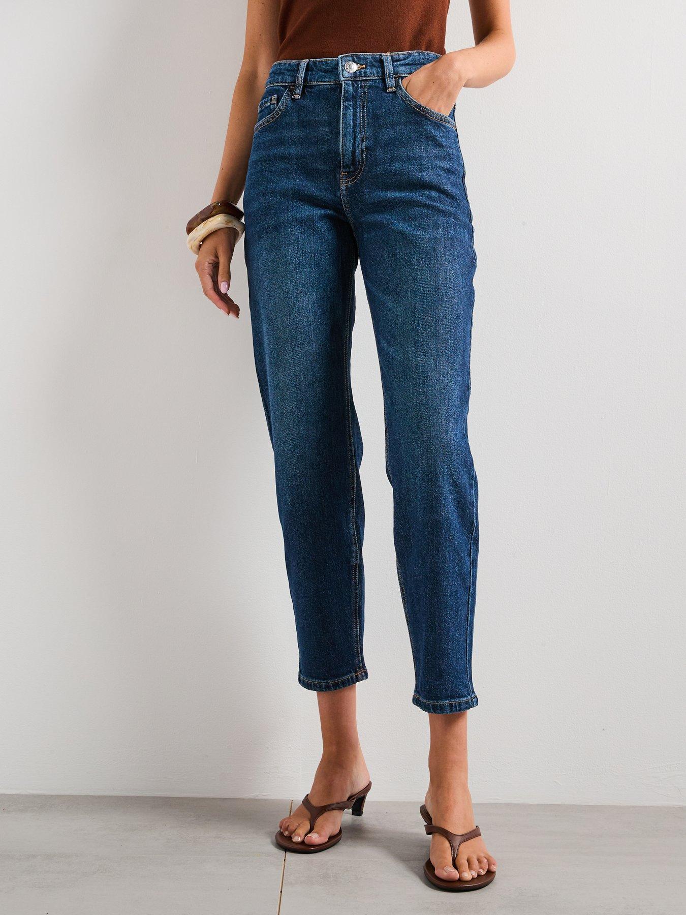 undefined New Mom Comfort High-Rise Jeans - Blue