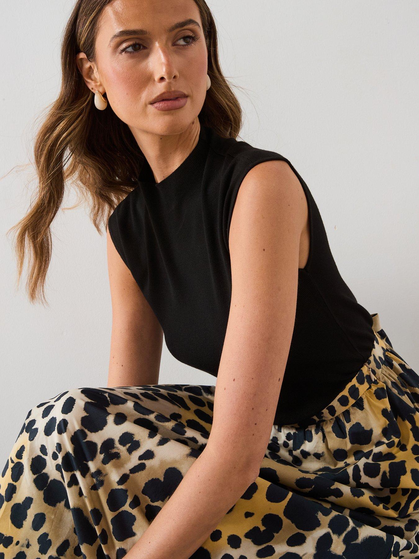 undefined High Neck Knit Top